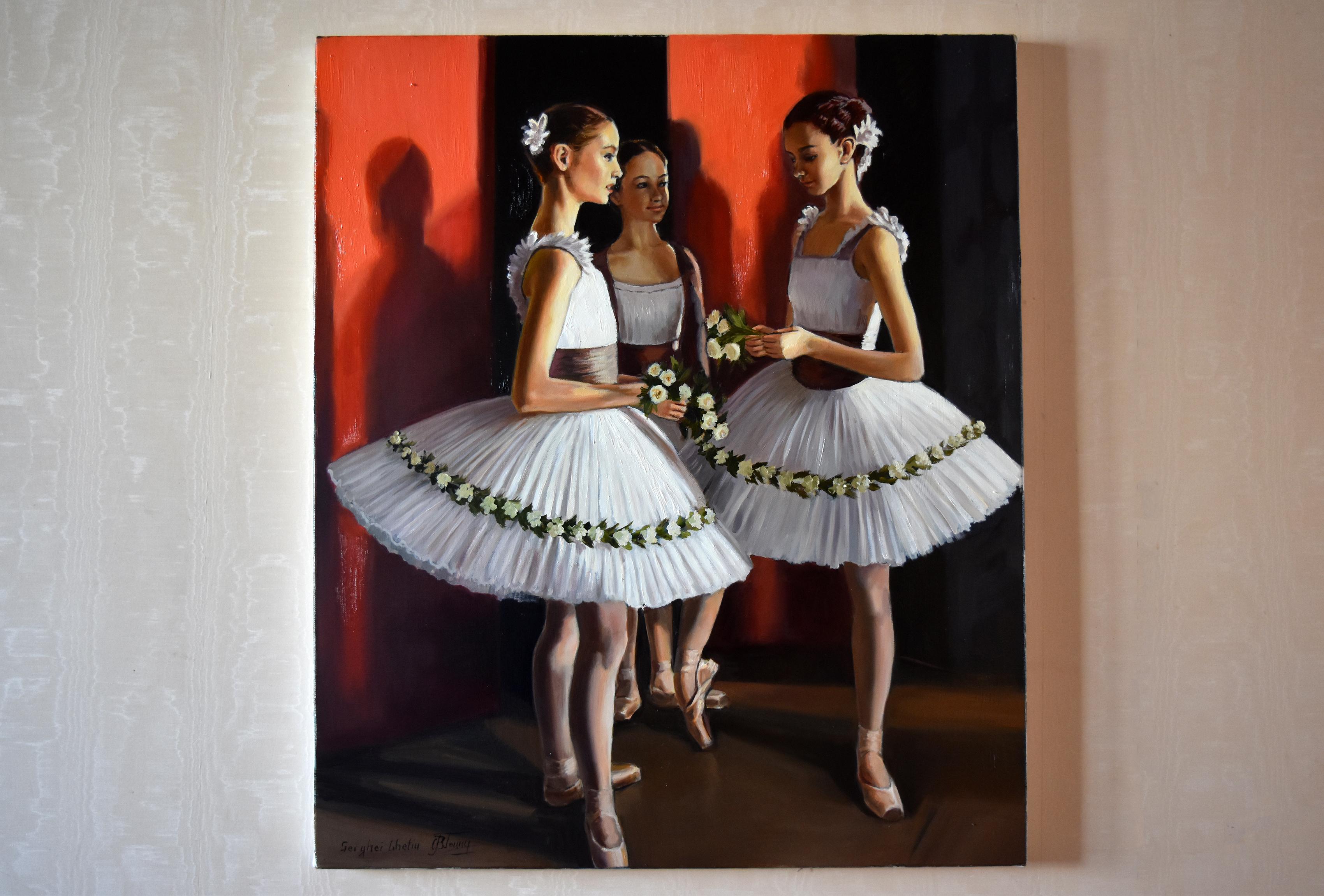 Ballerinas: Hinter den Kulissen (Realismus), Painting, von Serghei Ghetiu
