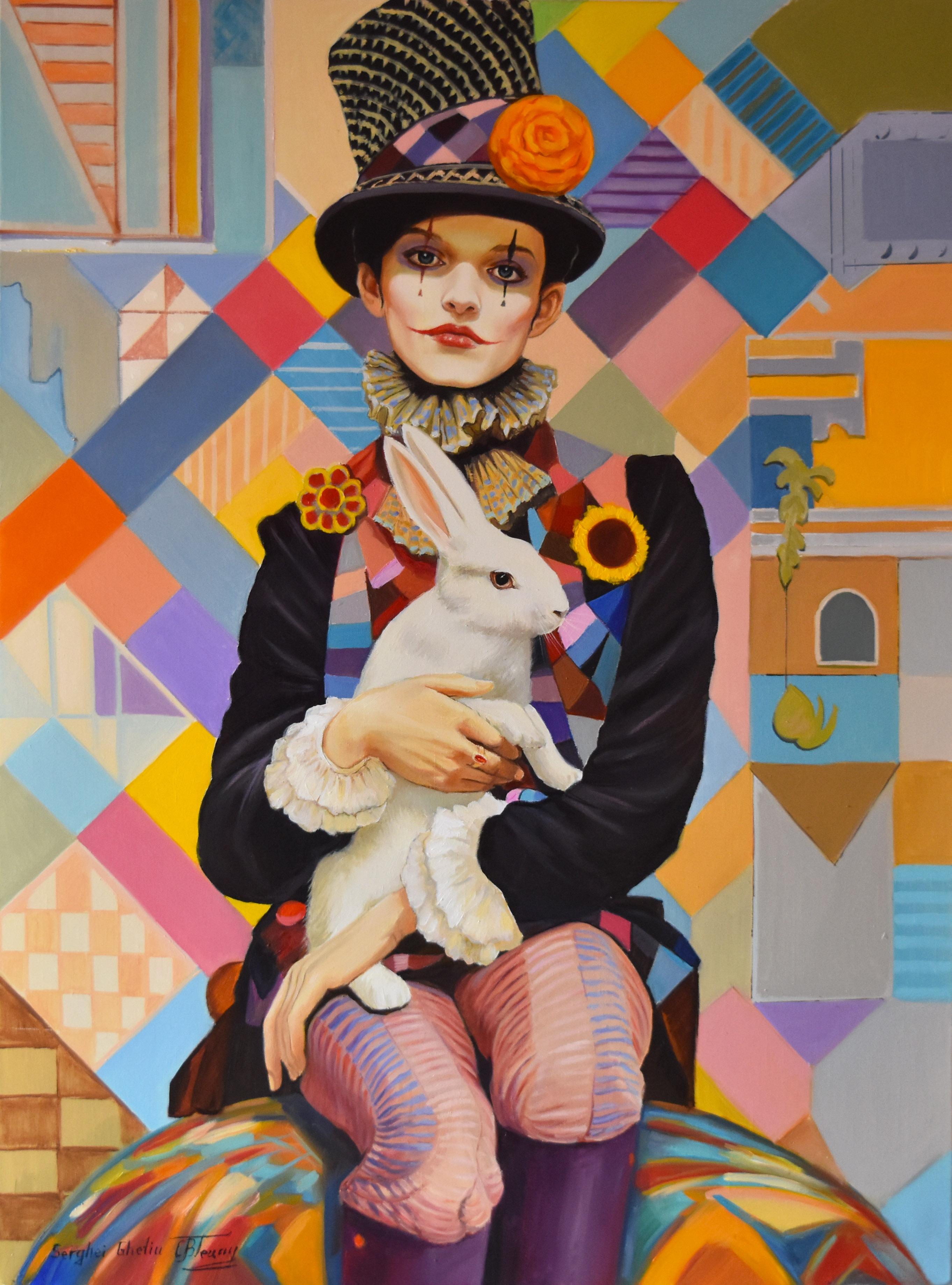 Hocus pocus woman with a rabbit
