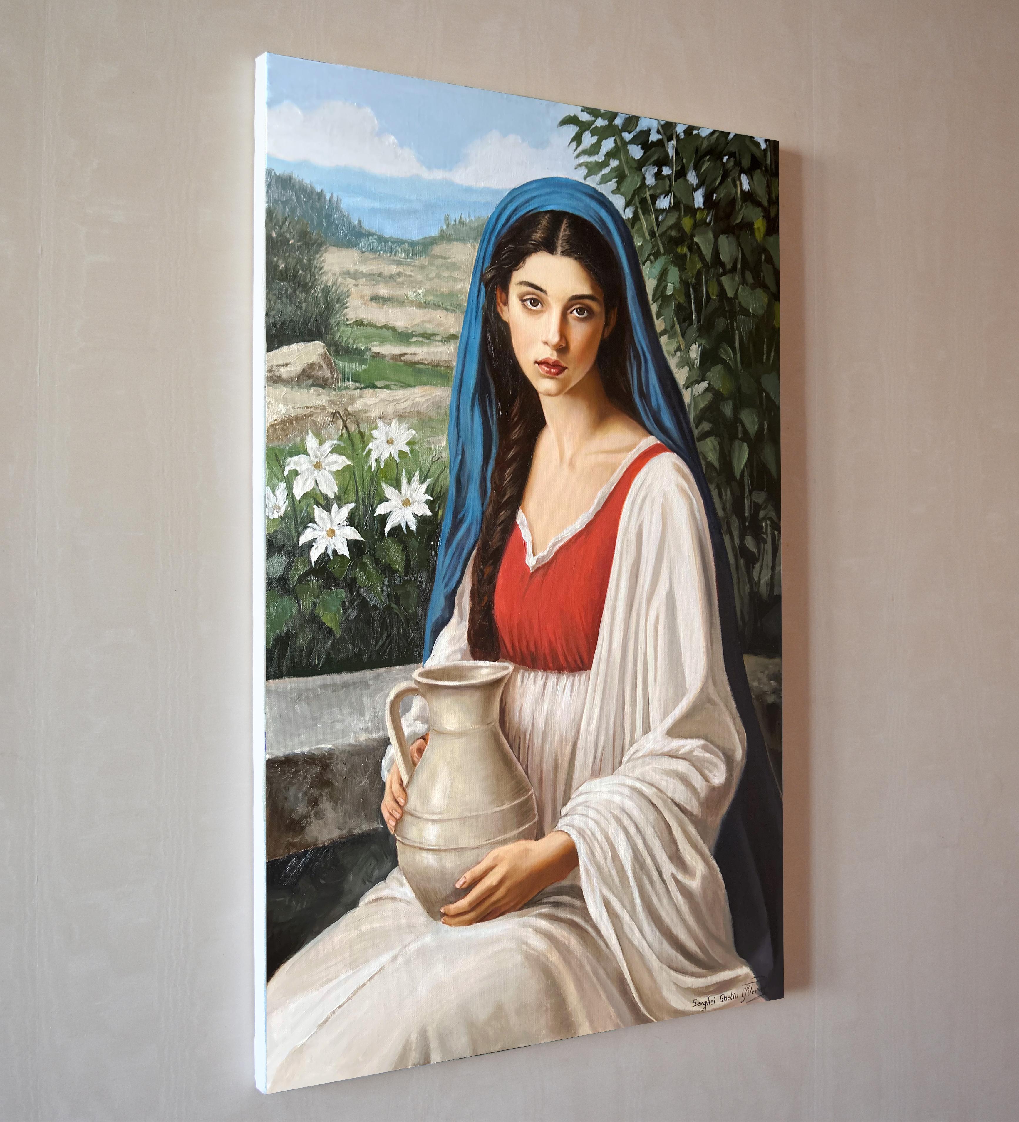 Madonna Mediterana - Painting Realismo di Serghei Ghetiu