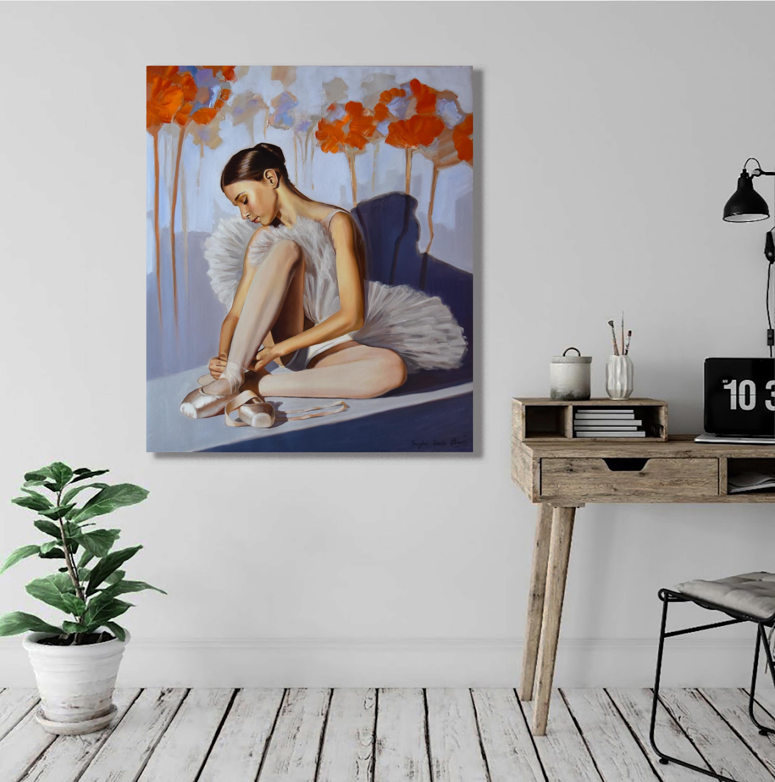 Preparing for classes III - Painting by Serghei Ghetiu