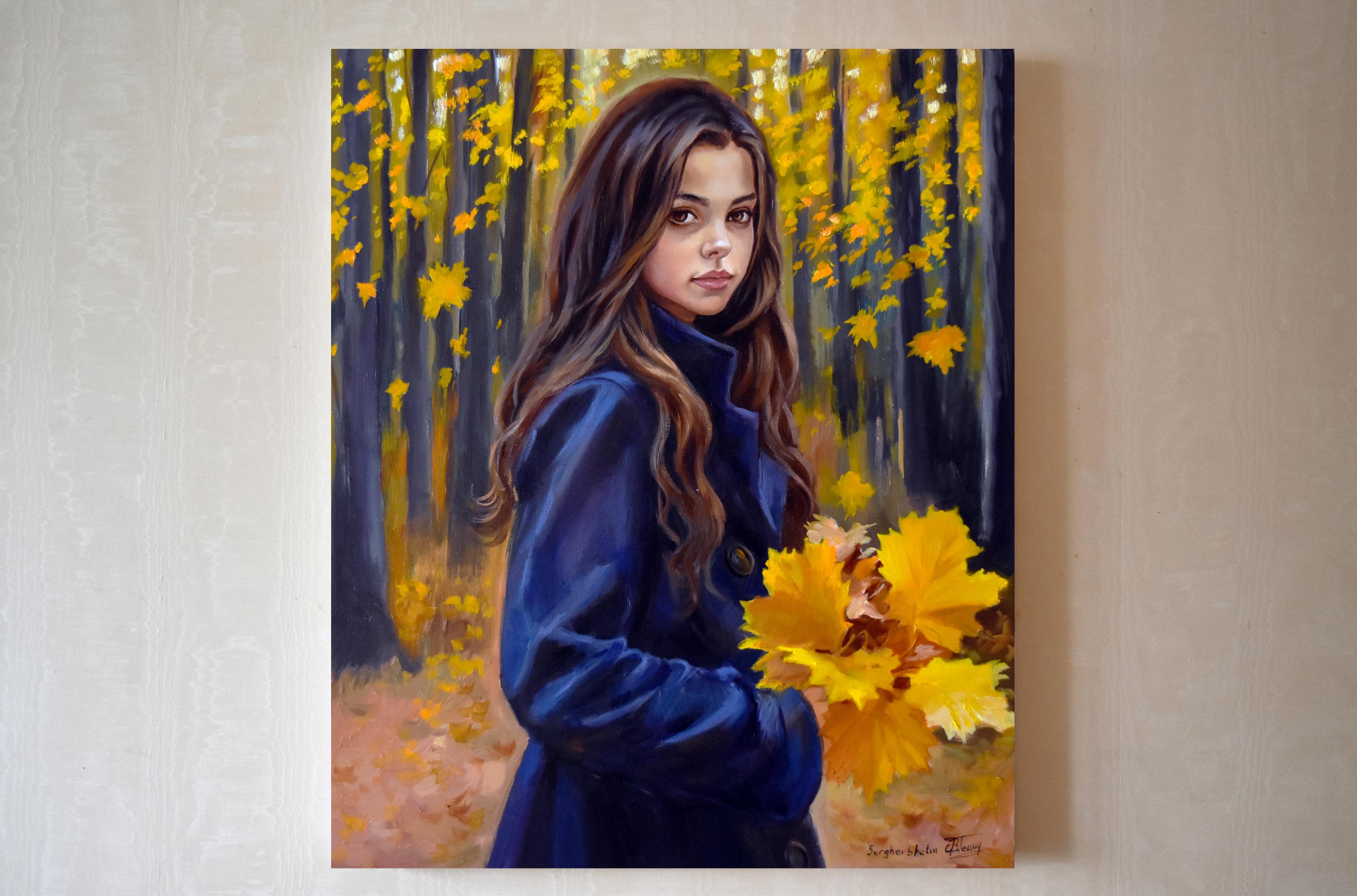 El retrato de otoño - Painting Realista de Serghei Ghetiu