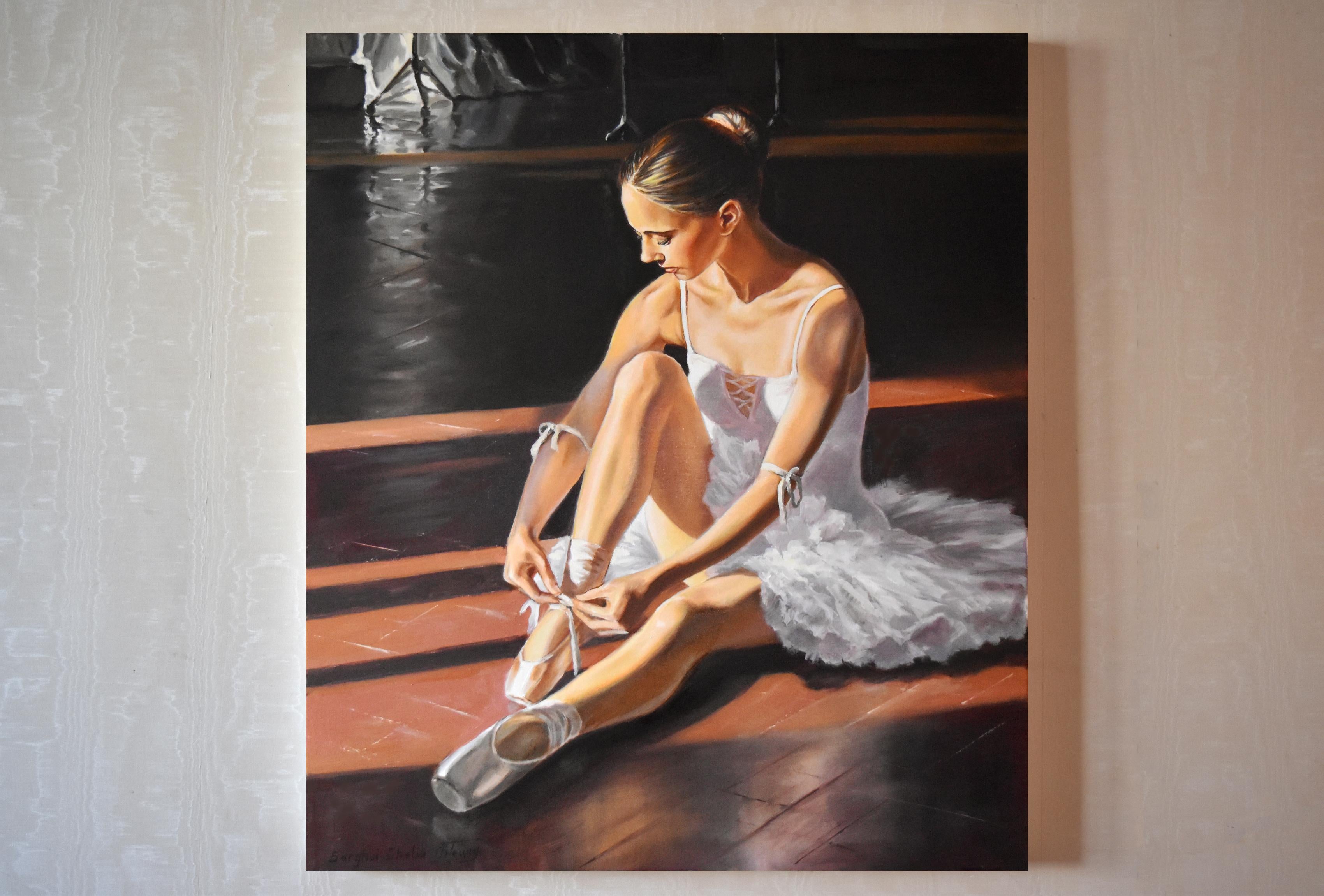 The ballet lover II (Realismus), Painting, von Serghei Ghetiu