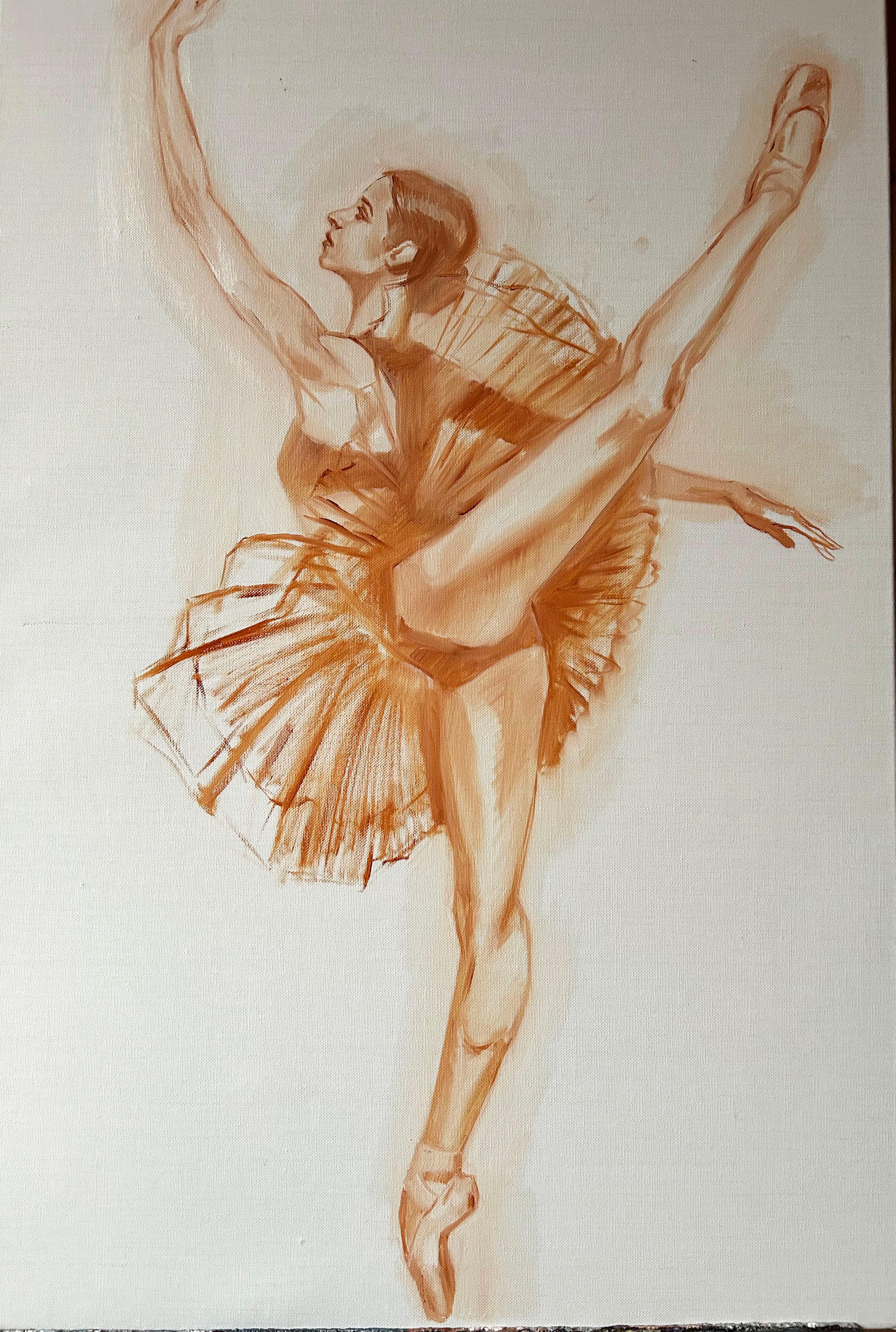 The beauty of dance XIII - American Realist Painting by Serghei Ghetiu