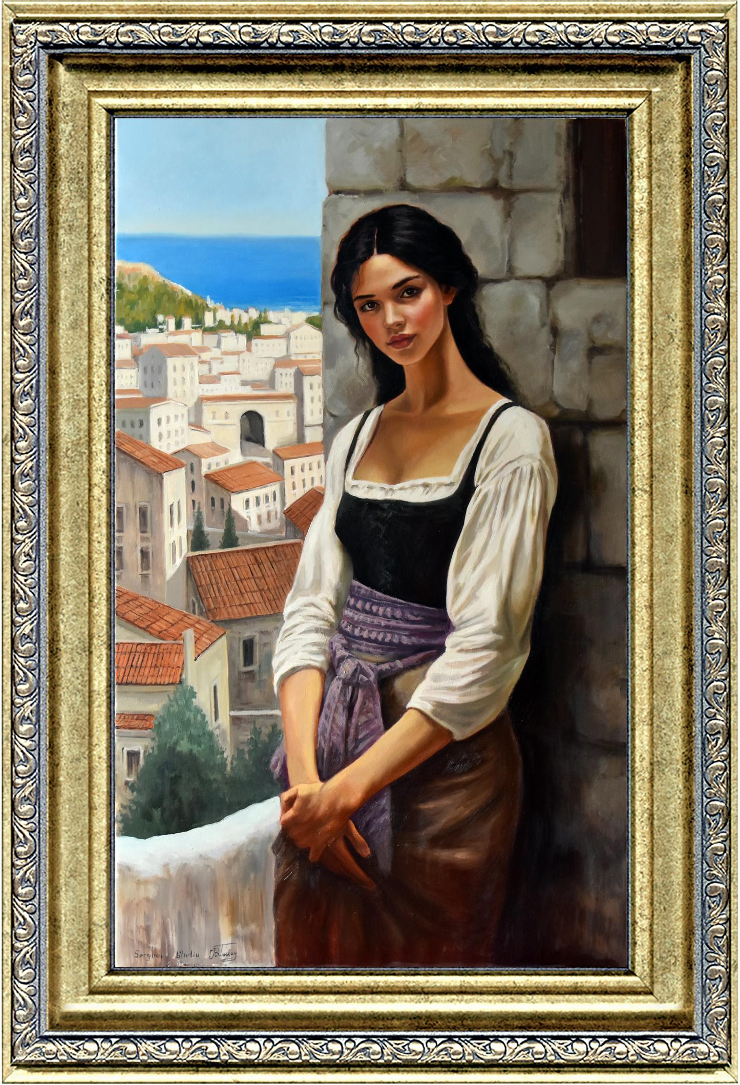 Das Mittelmeermädchen V – Painting von Serghei Ghetiu