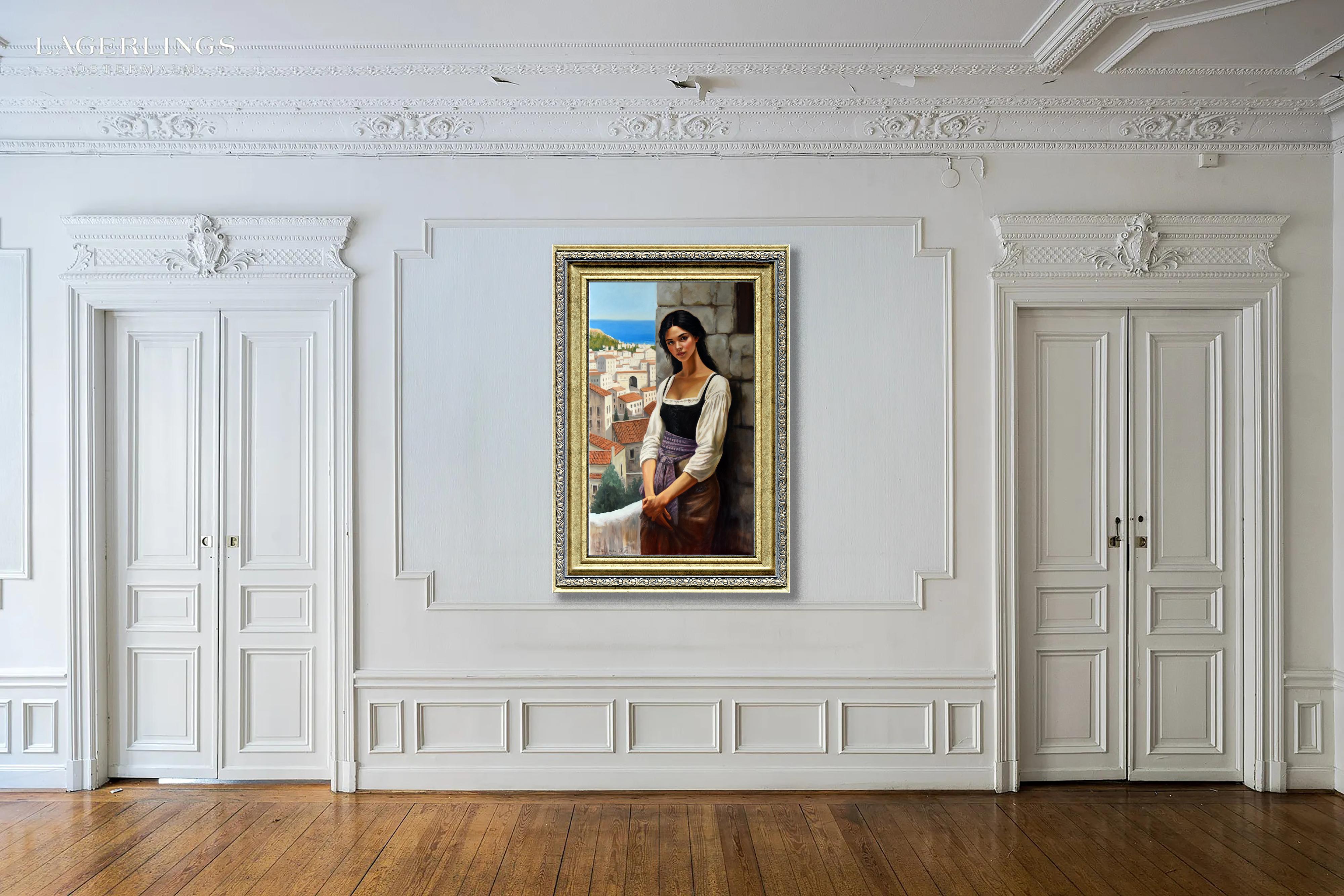 Das Mittelmeermädchen V (Realismus), Painting, von Serghei Ghetiu