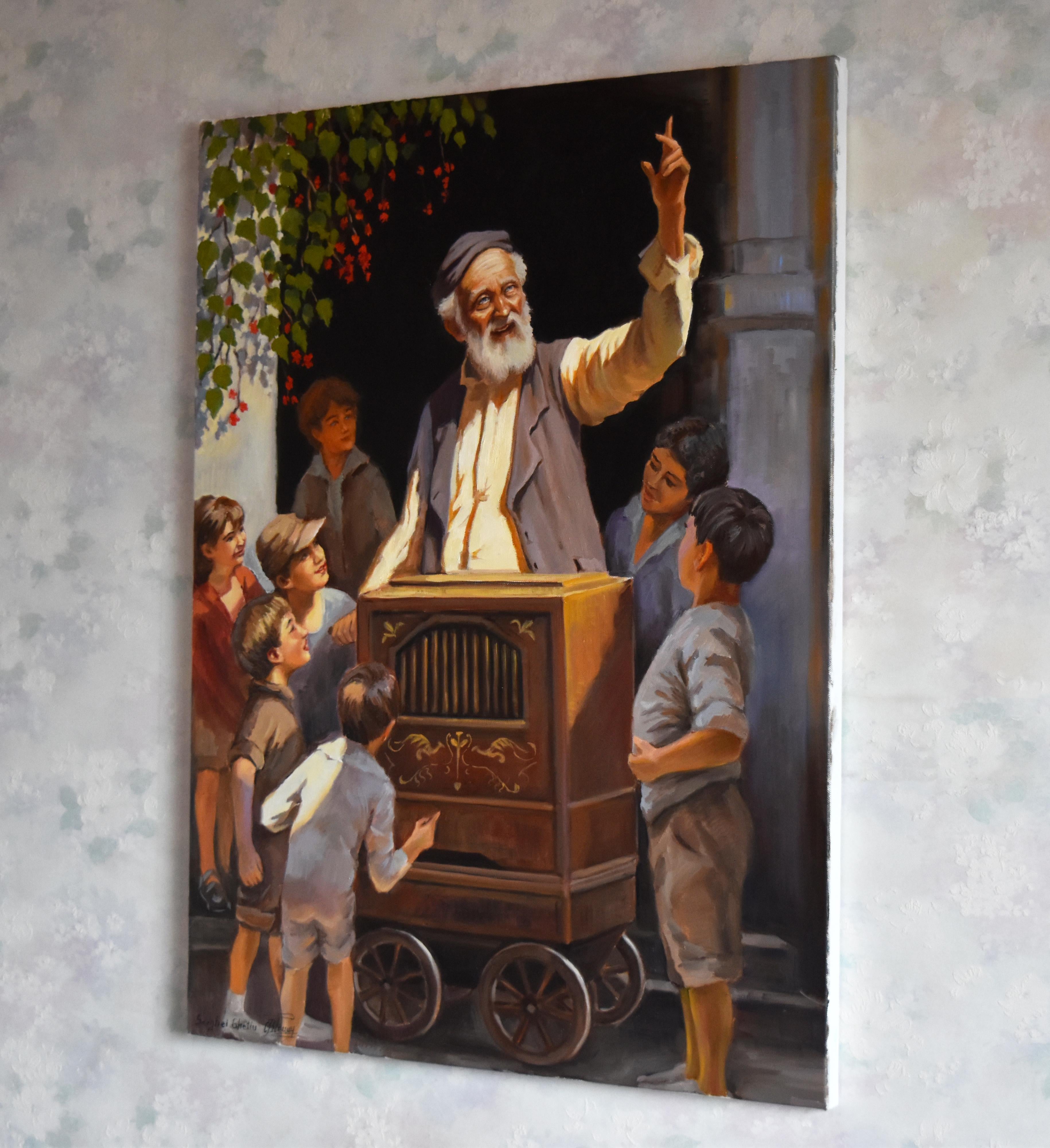 Der alte Orgelschmied und seine Freunde (Realismus), Painting, von Serghei Ghetiu