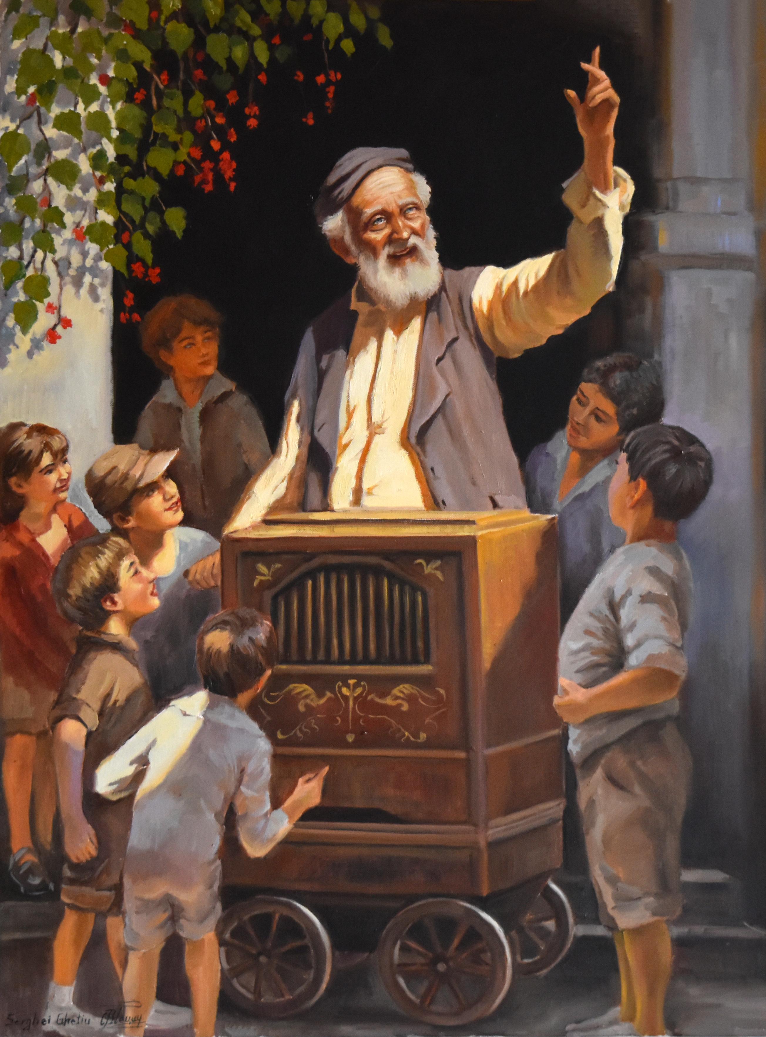 The old organ grinder and his friends (Le vieil orgue de barbarie et ses amis)