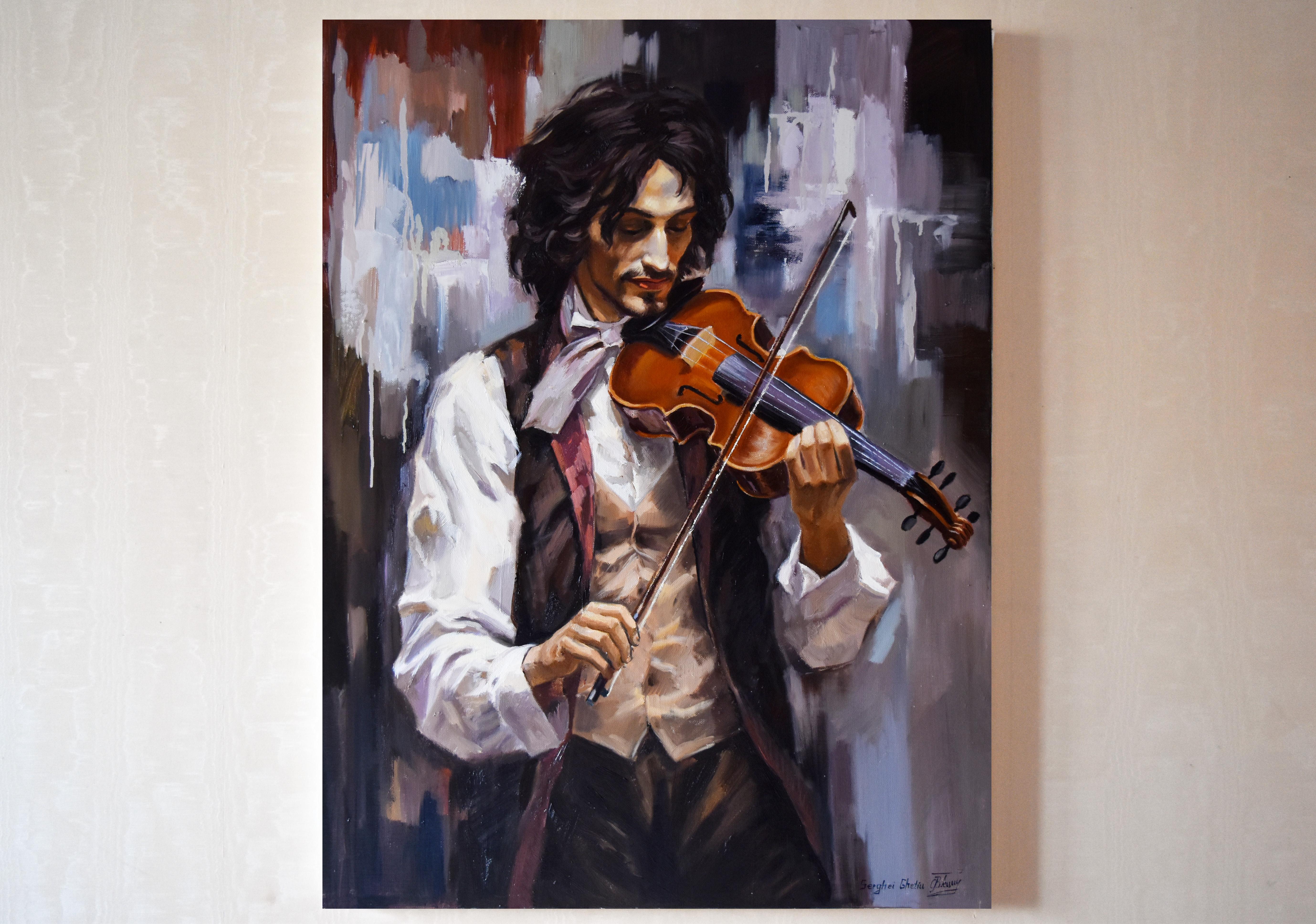 The passion of Niccolò Paganini  - Painting by Serghei Ghetiu