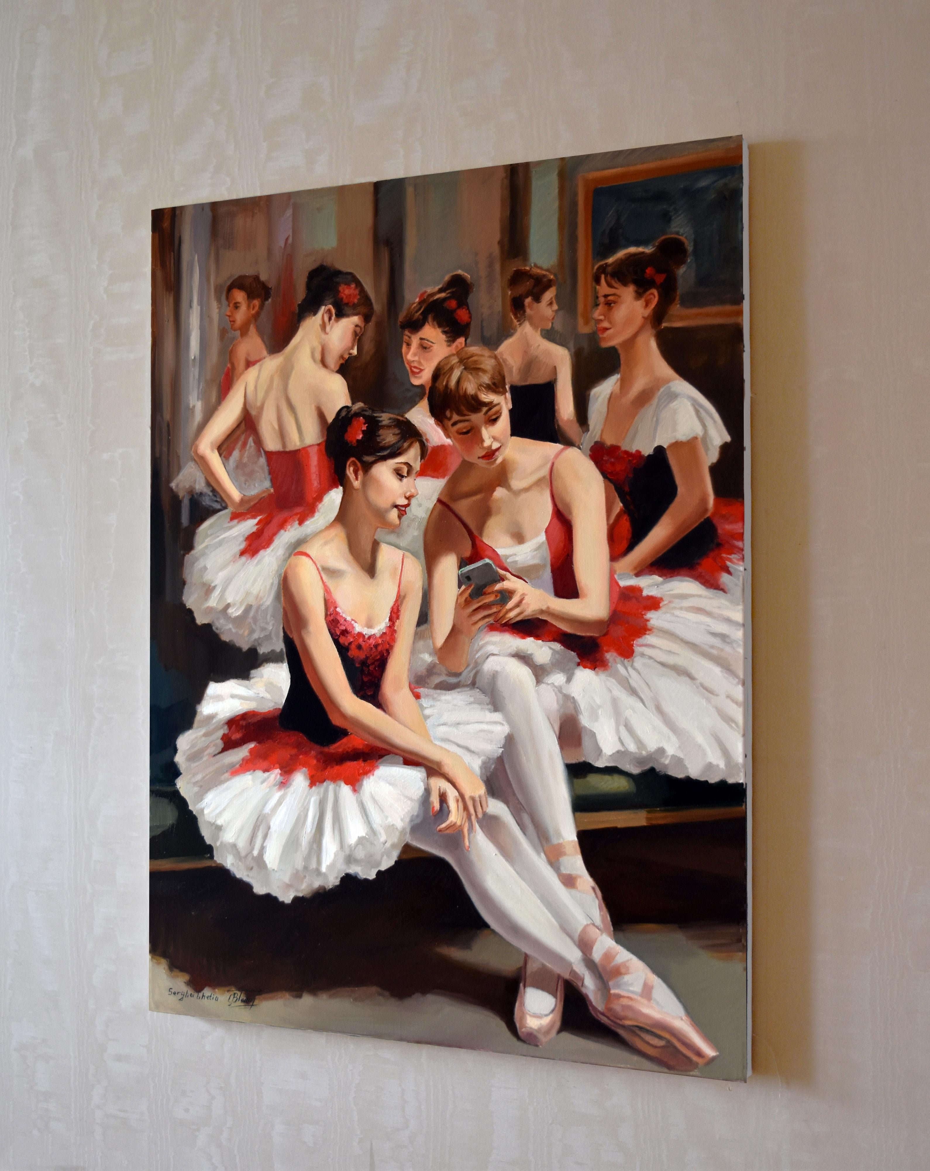 Pensando en Degas: Durante el descanso en la escuela de ballet en venta 1