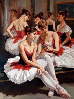 Pensando en Degas: Durante el descanso en la escuela de ballet