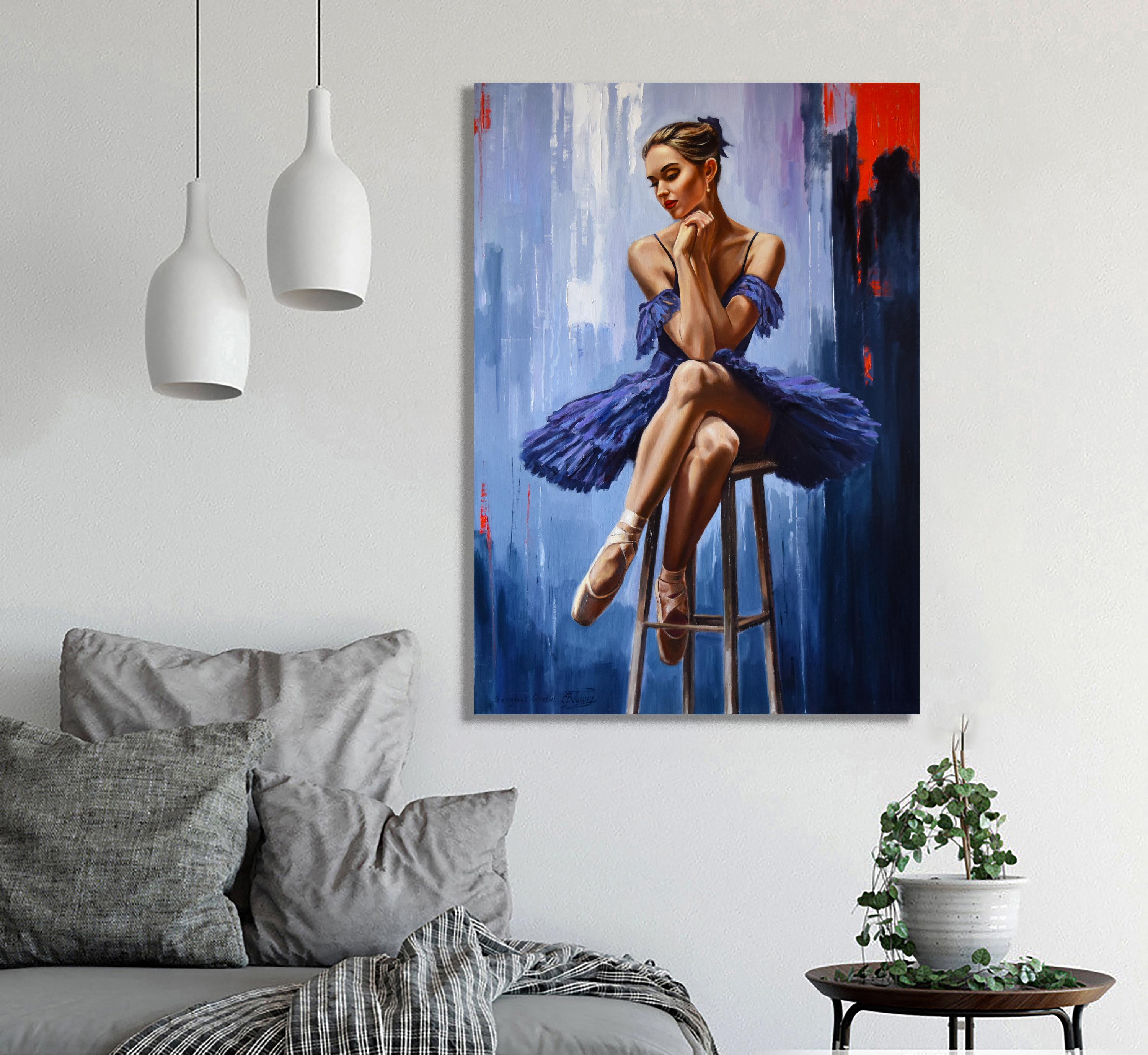 Die Schönheit von Violett – Painting von Serghei Ghetiu