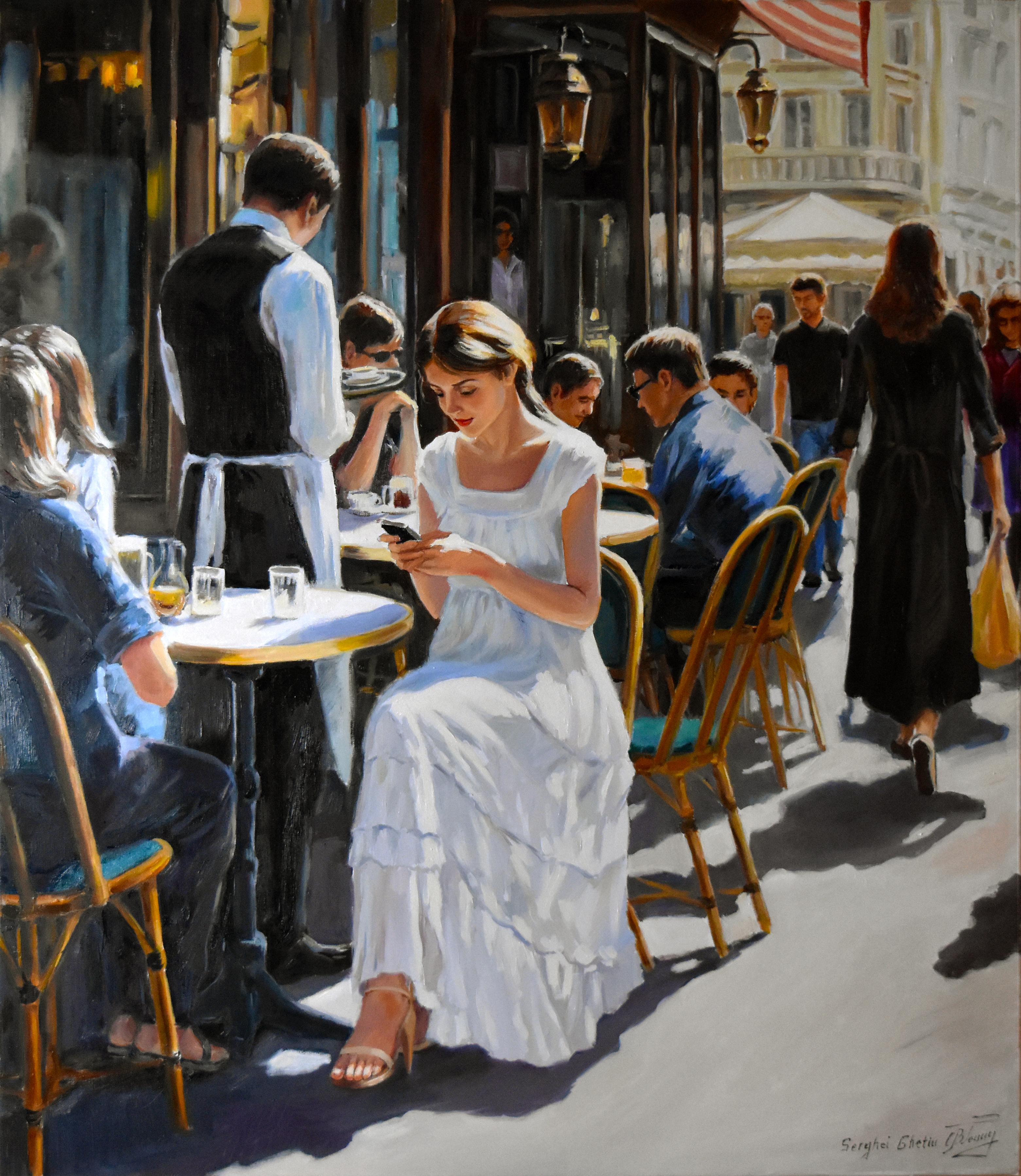 Waiting for the order V - Realist Painting by Serghei Ghetiu