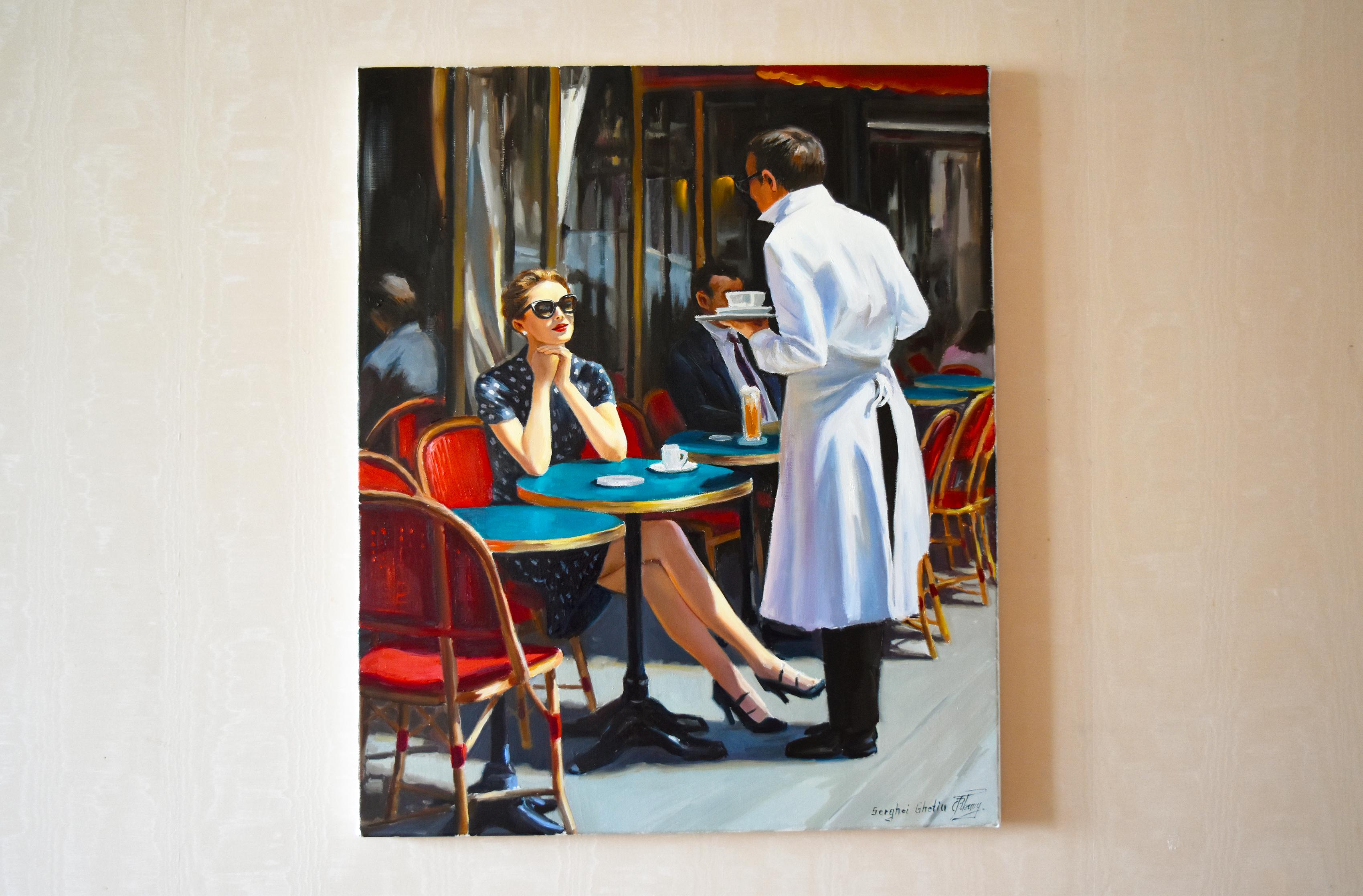 Il tuo caffè, per favore! - Painting Impressionismo di Serghei Ghetiu