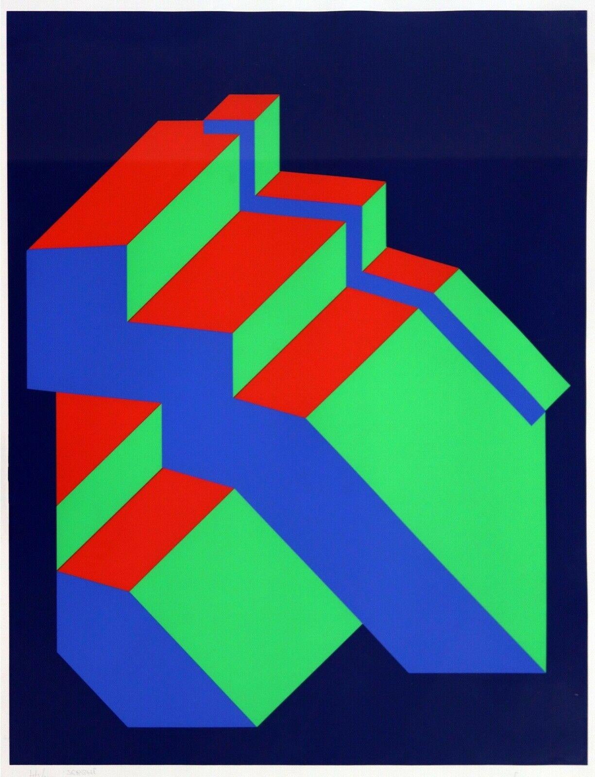 For your consideration is a 1977 op art lithograph 44/100 Untitled signed by Serghi (33 x 26). From the collection of the Kresge Foundation, a philanthropic foundation for the arts that was established in Detroit in 1924.
  