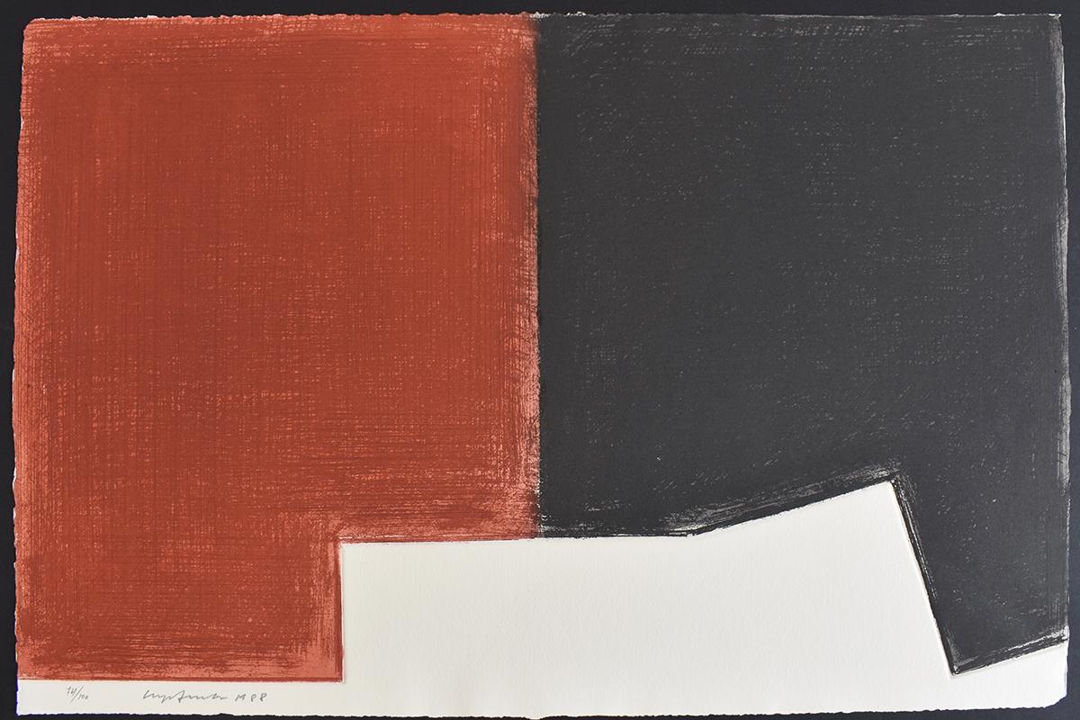 Untitled (Red and Black), from: 12th Anniversary Galeria Joan Prats 1976-88 - Print by SERGI AGUILAR