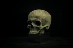 "Skulls Alphabet Nr. G" Bronze and Steel Sculpture 1/1 by Sergii Shaulis