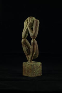 "The man without a rod №1" Bronze Sculpture 10 x 3 in. Ed. 6/9 by Sergii Shaulis