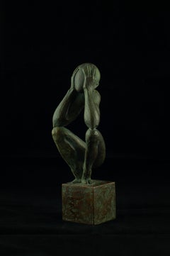"El hombre sin vara №2" Escultura de bronce 9 x 3 pulg. Ed. 6/9 por Sergii Shaulis