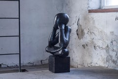 "The Man Without a Rod №3" Bronze Sculpture 26x20x9in Ed. 3/8 by Sergii Shaulis