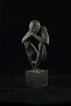 "The man without a rod №4" Bronze Sculpture 10 x 4 in. Ed. 1/9 by Sergii Shaulis