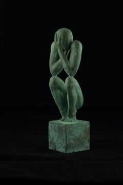 "The man without a rod №5" Bronze Sculpture 10 x 3 in. Ed. 2/9 by Sergii Shaulis