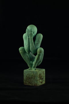 "The man without a rod №6" Bronze Sculpture 9 x 4 in. Ed. 1/9 by Sergii Shaulis