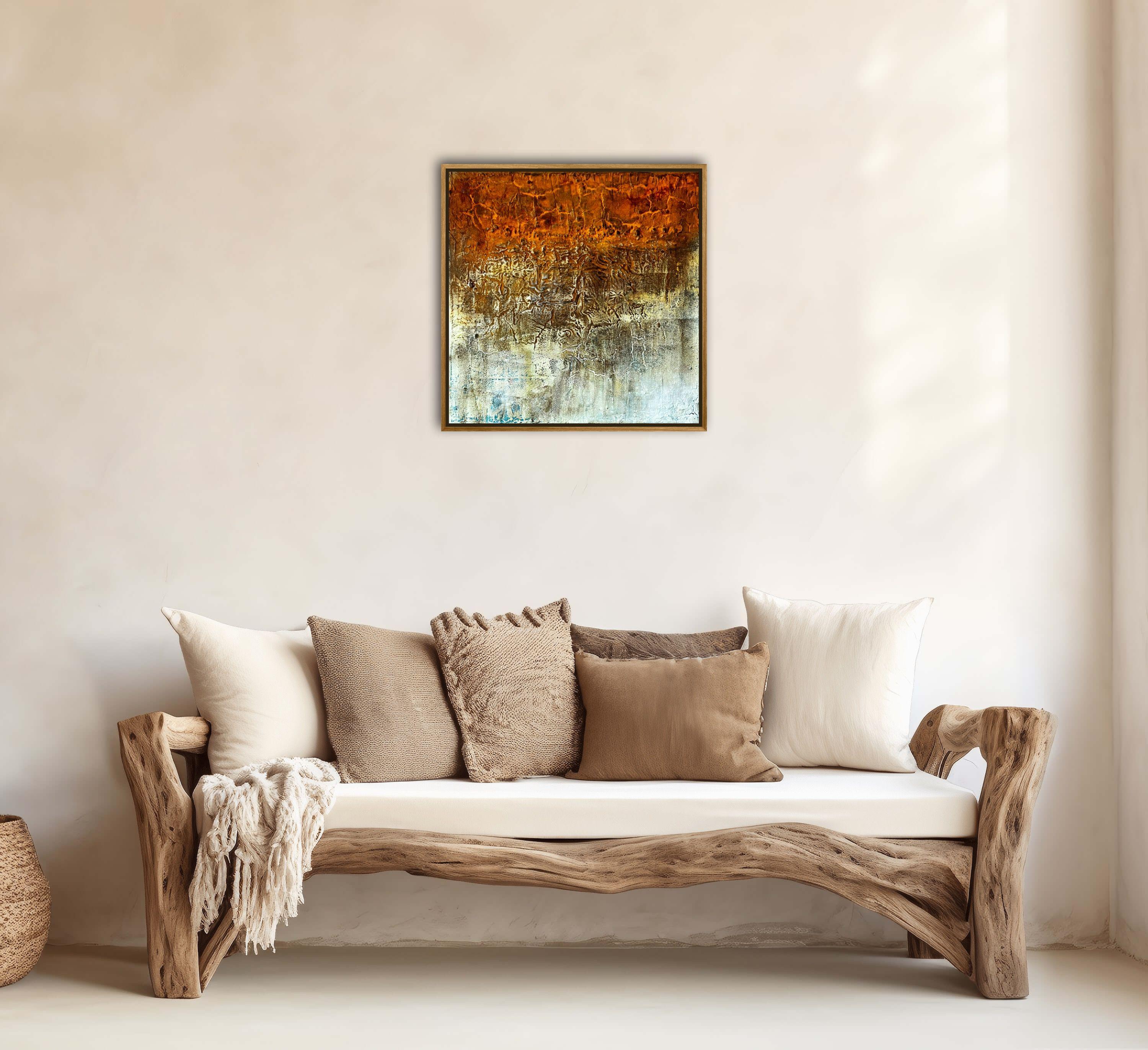 ErosiÃ³n Temporal: Huellas del Pasado, Mixed Media on Canvas For Sale 2