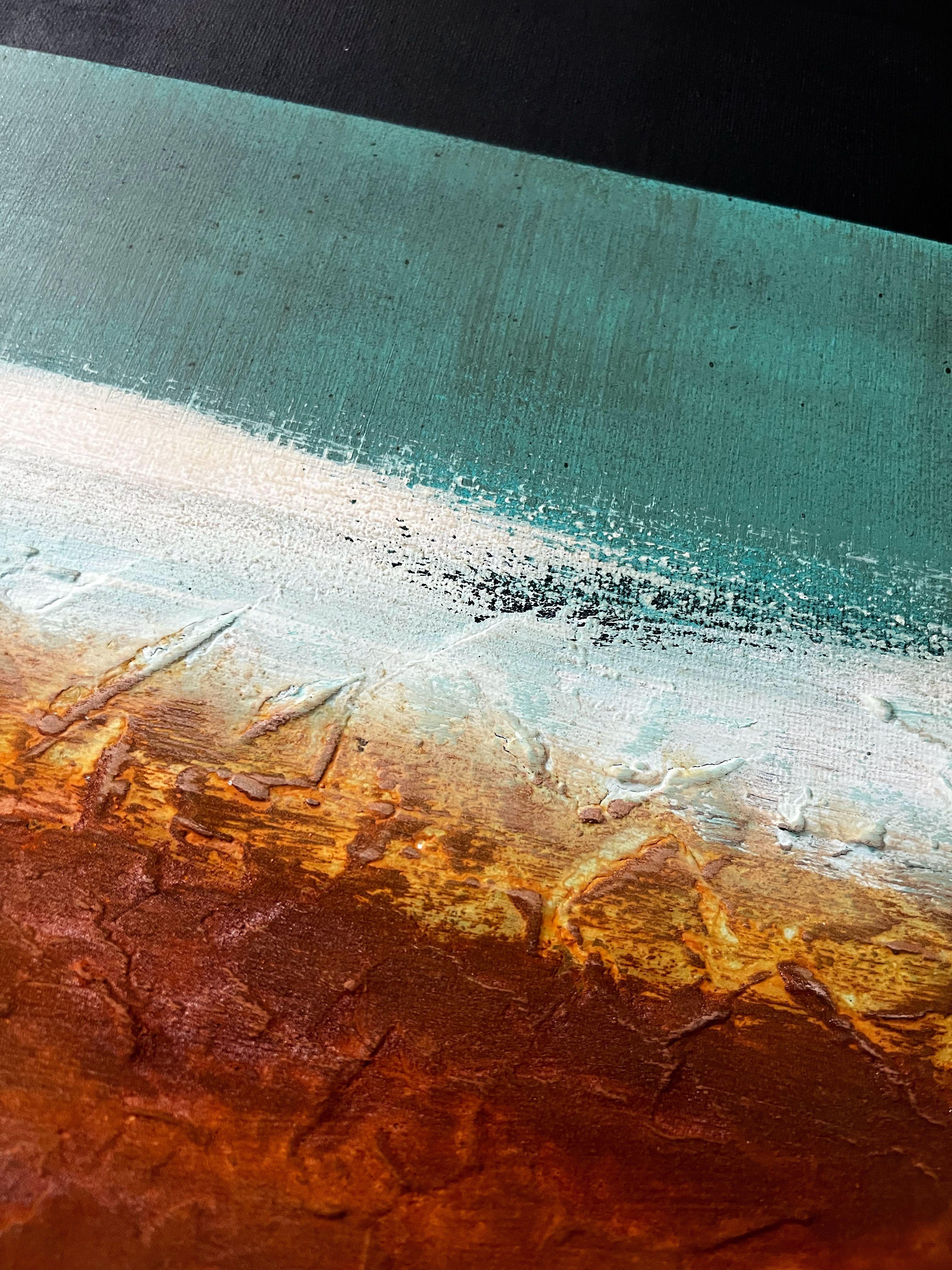 - Dimensioni 40 cm x 40 cm x 1,5 cm - Acrilico su tela, tecnica mista, degrado, texture, ruggine - Minimalismo, degrado - Firmato sul retro - I bordi del dipinto sono dipinti - Rifinito con mani di vernice - Con certificato di autenticità   :