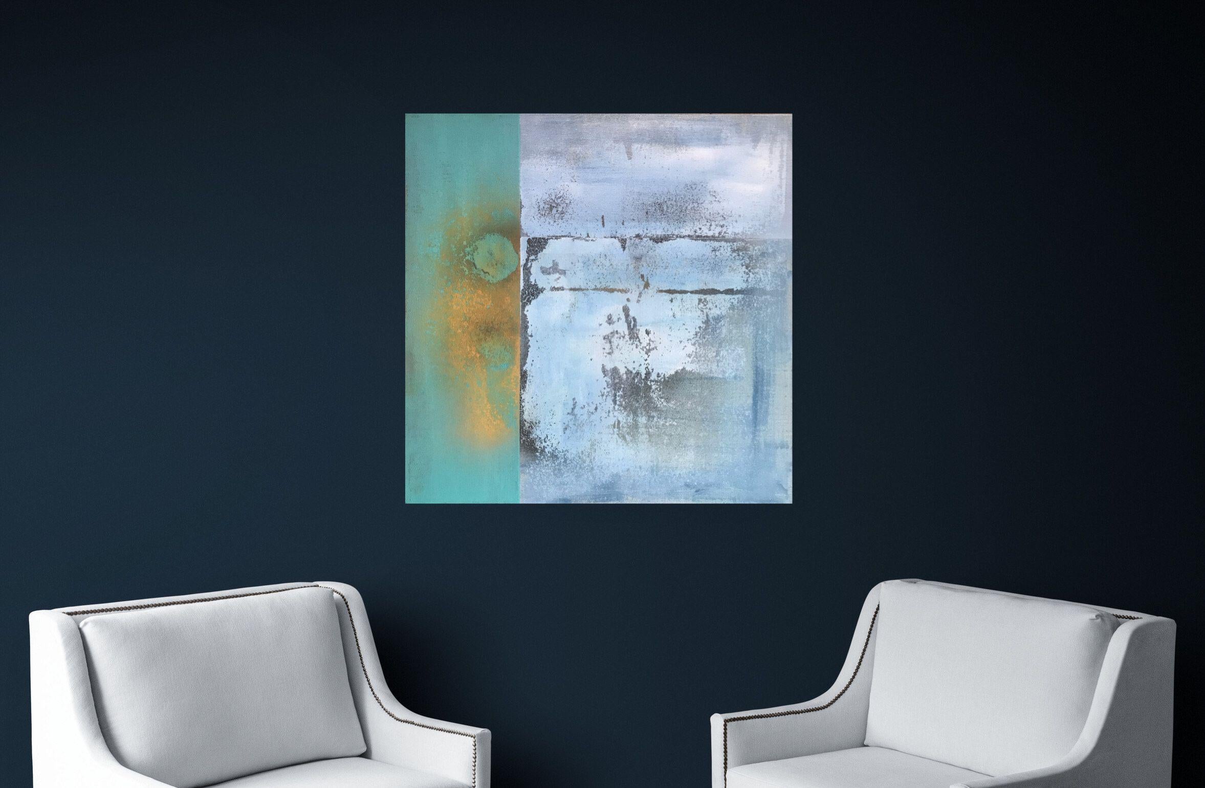 PITTURA 2199, Pittura, Acrilico su tela - Abstract Painting Blu di Sergio Aranda