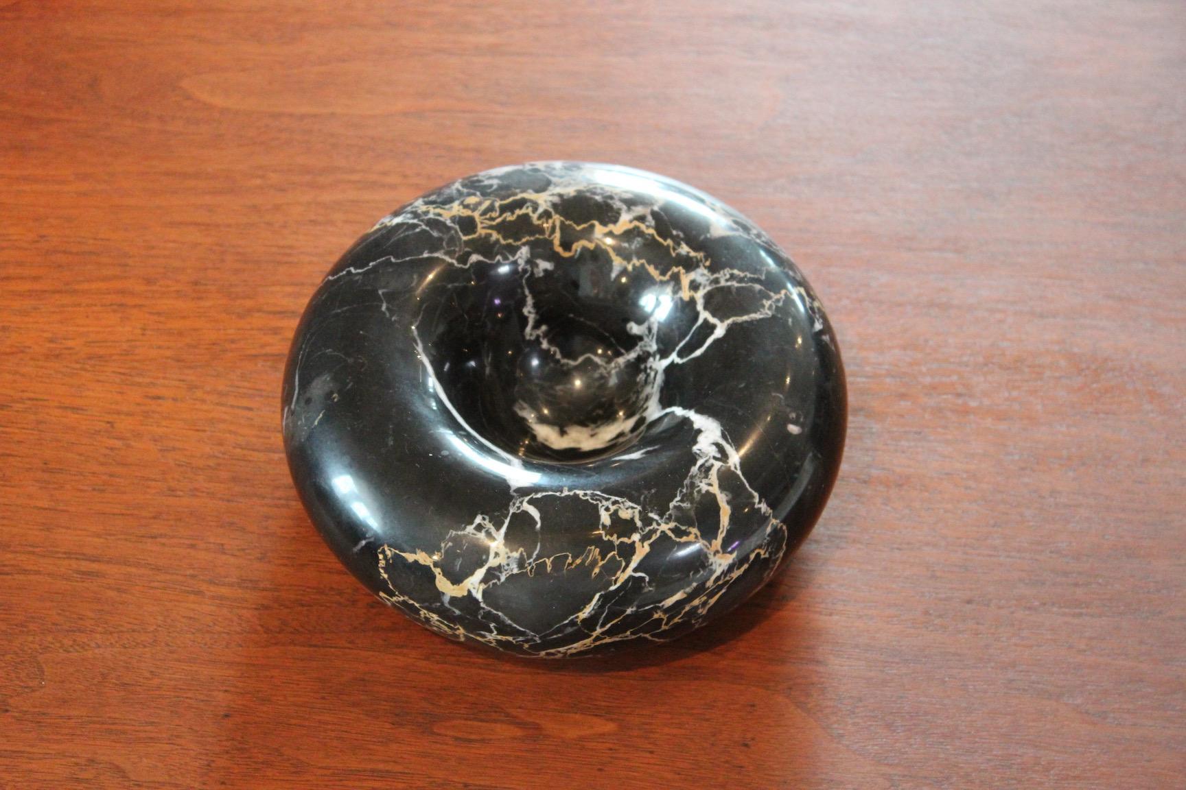 Sergio Asti Black Marble Bowl for Up & Up In Good Condition In Dallas, TX