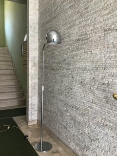 Sergio Asti Candle Floor Lamp 1960 Metal Chrom Italy