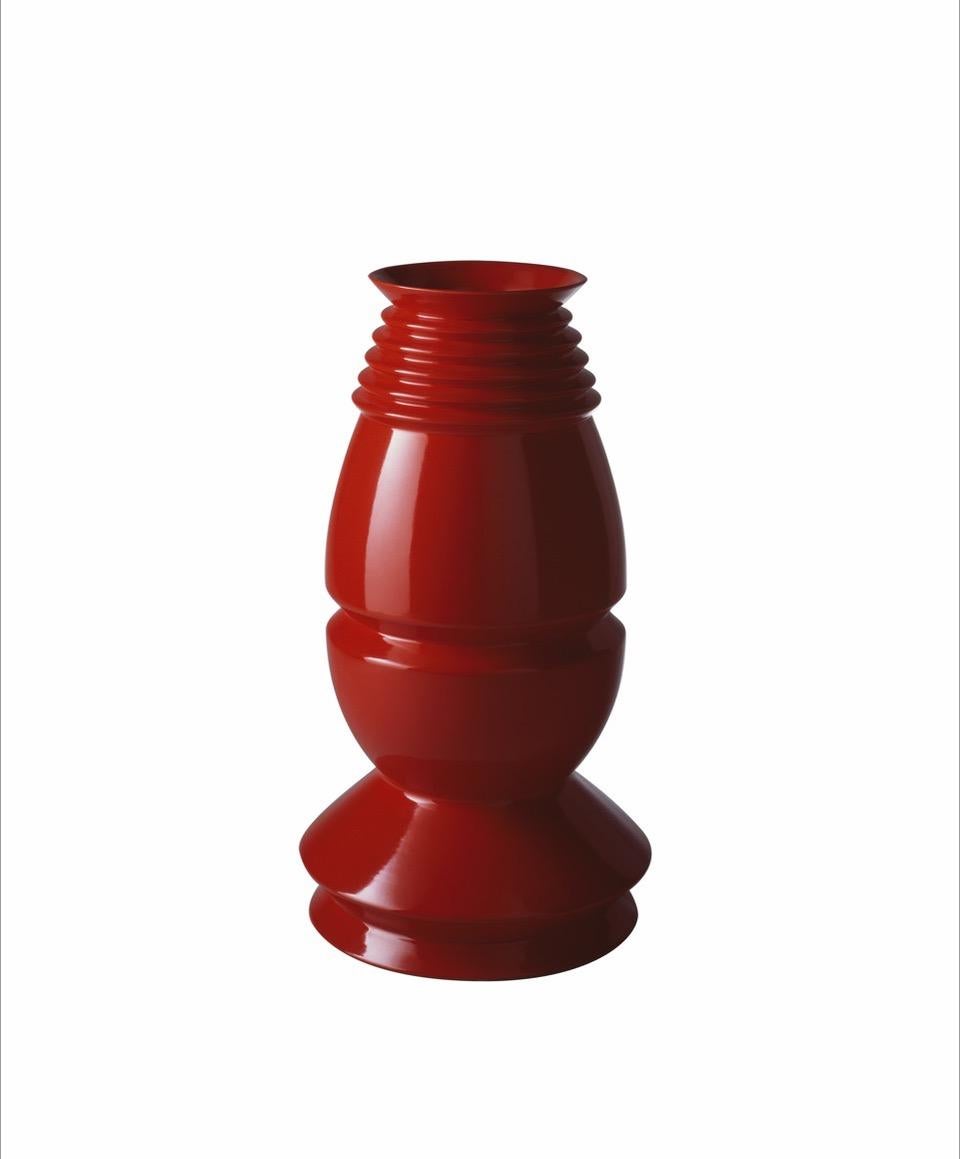 Enameled Ceramic Vase Bkk Model by Sergio Asti for Superego Editions For Sale