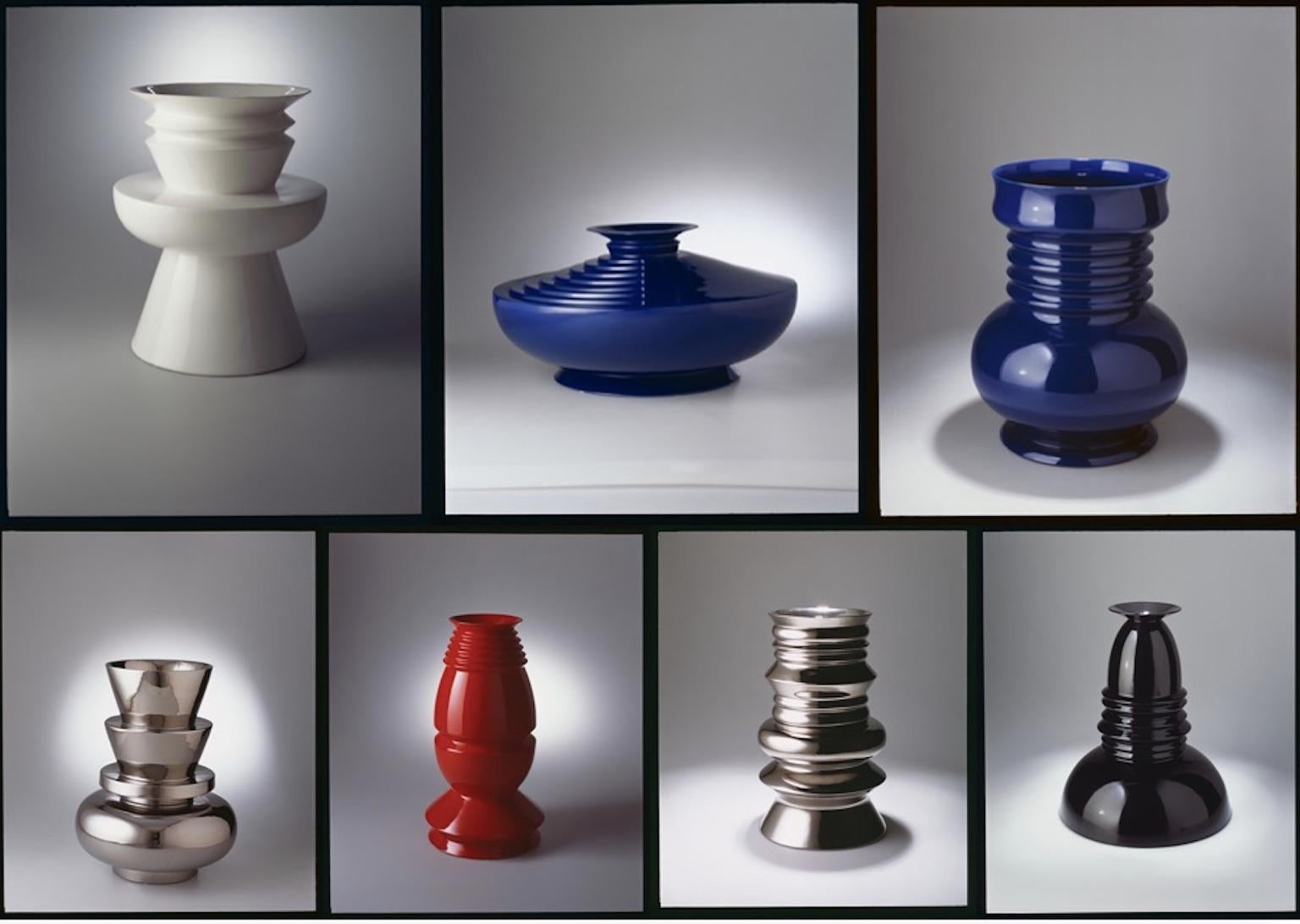 Keramikvase Jaipur, Modell von Sergio Asti für Superego Editions (Emailliert) im Angebot