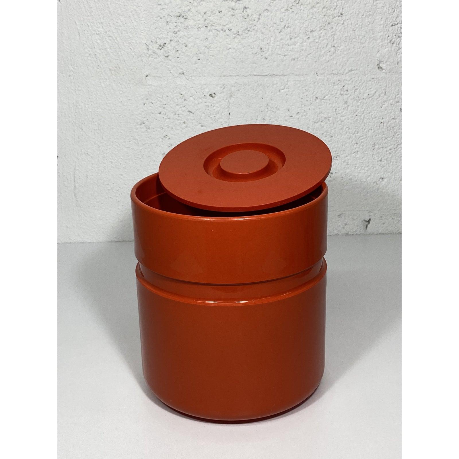 20th Century Sergio Asti Designed Red Ice Bucket for Heller, 1970s
