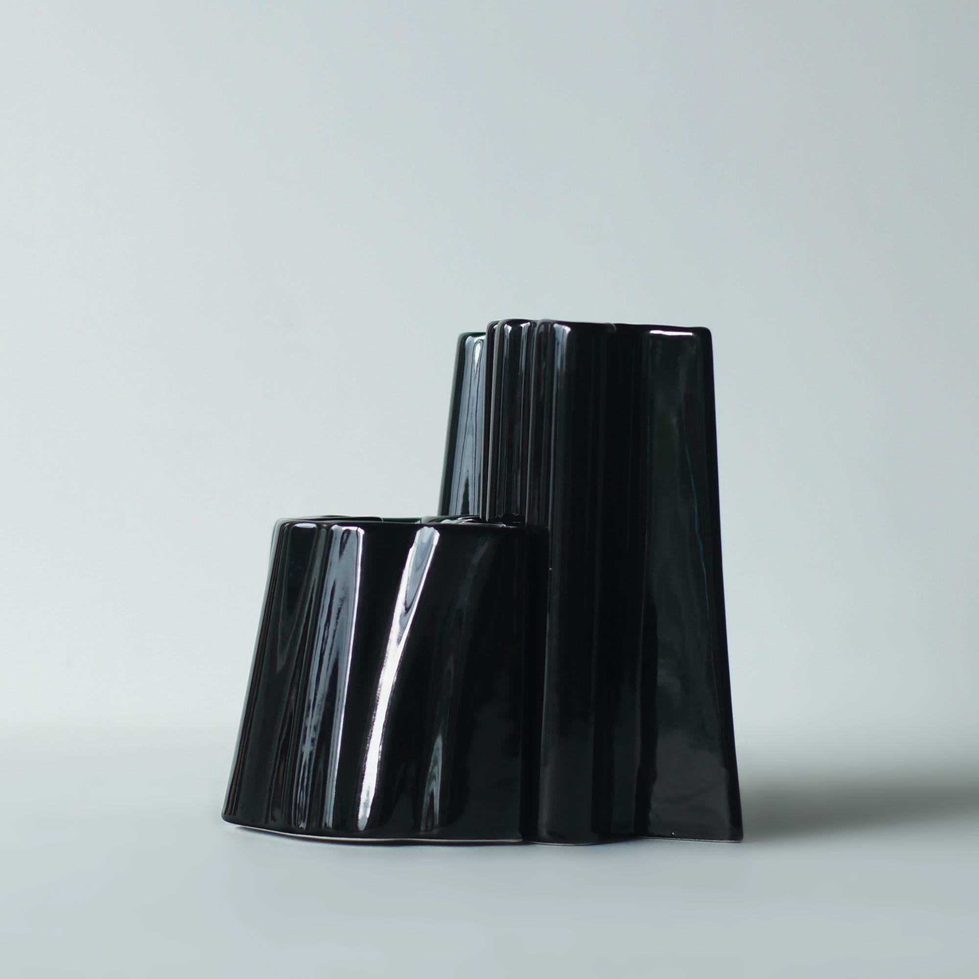 Sergio Asti's flower vase for Gabbianelli probably in the 1960s-1970s. Two separate vases stand close to each other.