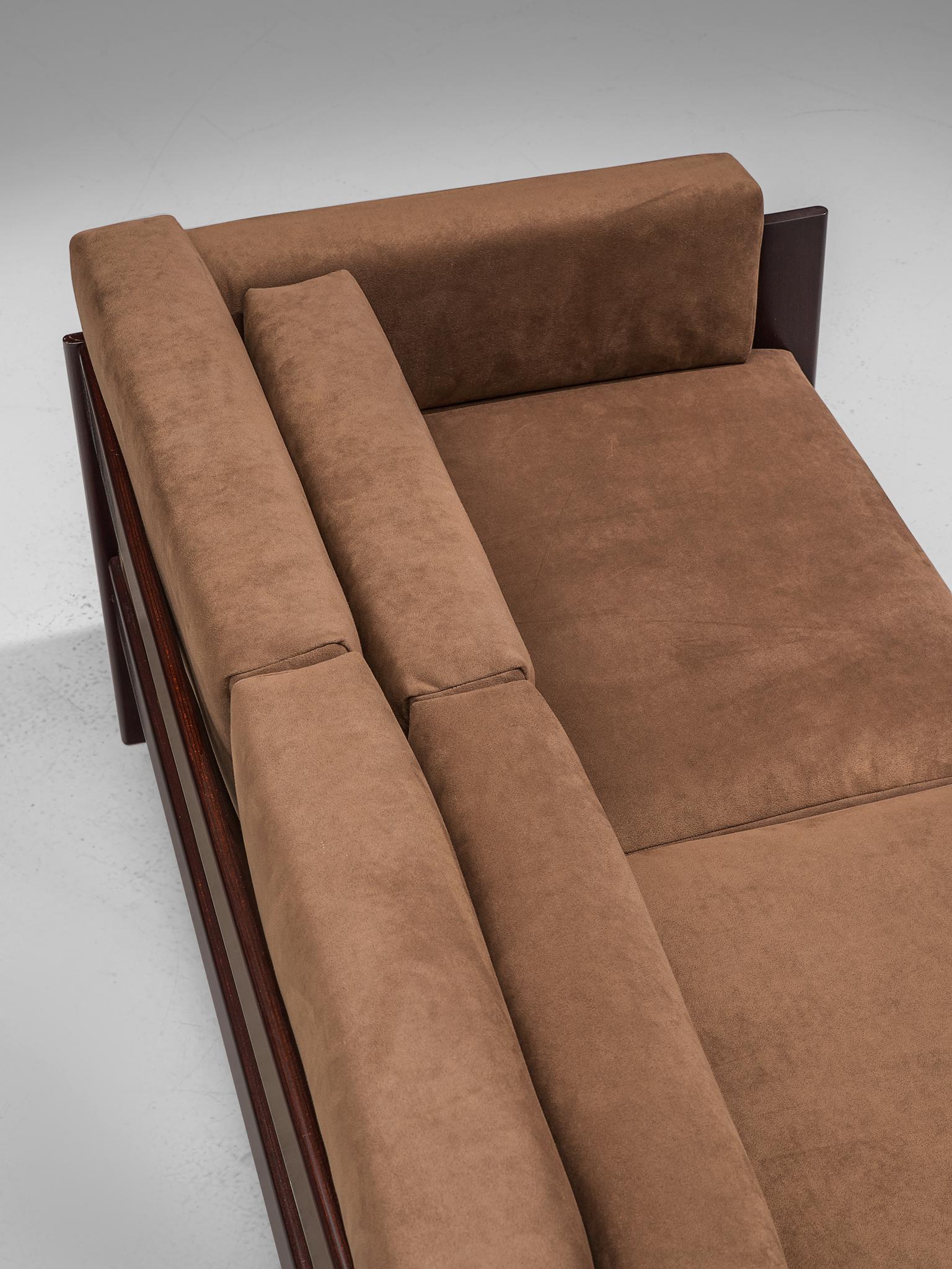 Stained Sergio Asti for Poltronova Sofa 'Zelda' in Taupe Upholstery 