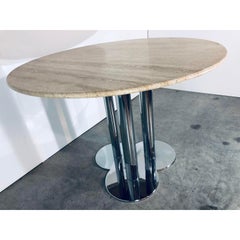 Sergio Asti for Poltronova “Trifoglio” Travertine Dining Table