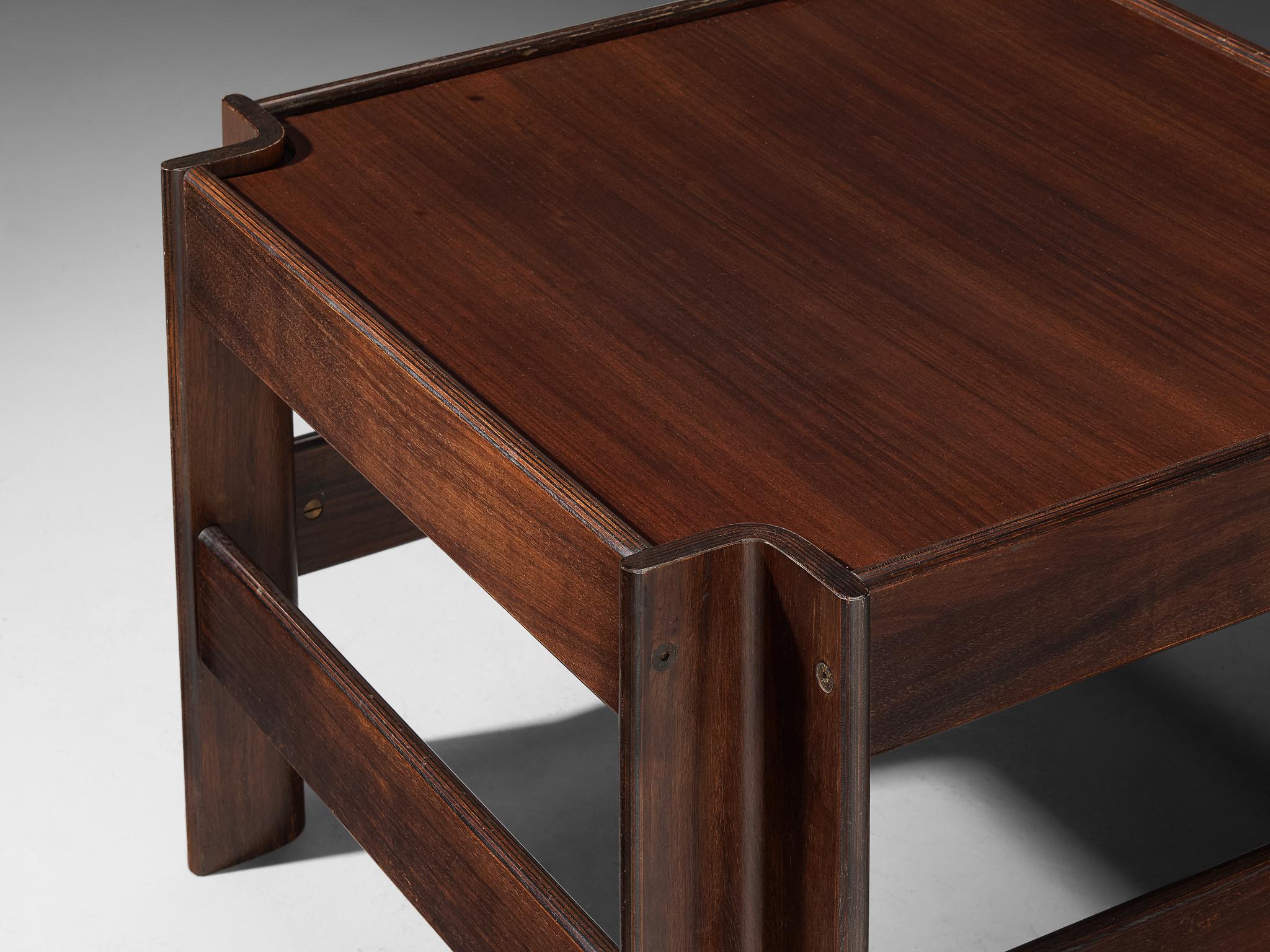 Mid-Century Modern Sergio Asti for Poltronova 'Zelda' Coffee Table in Walnut For Sale