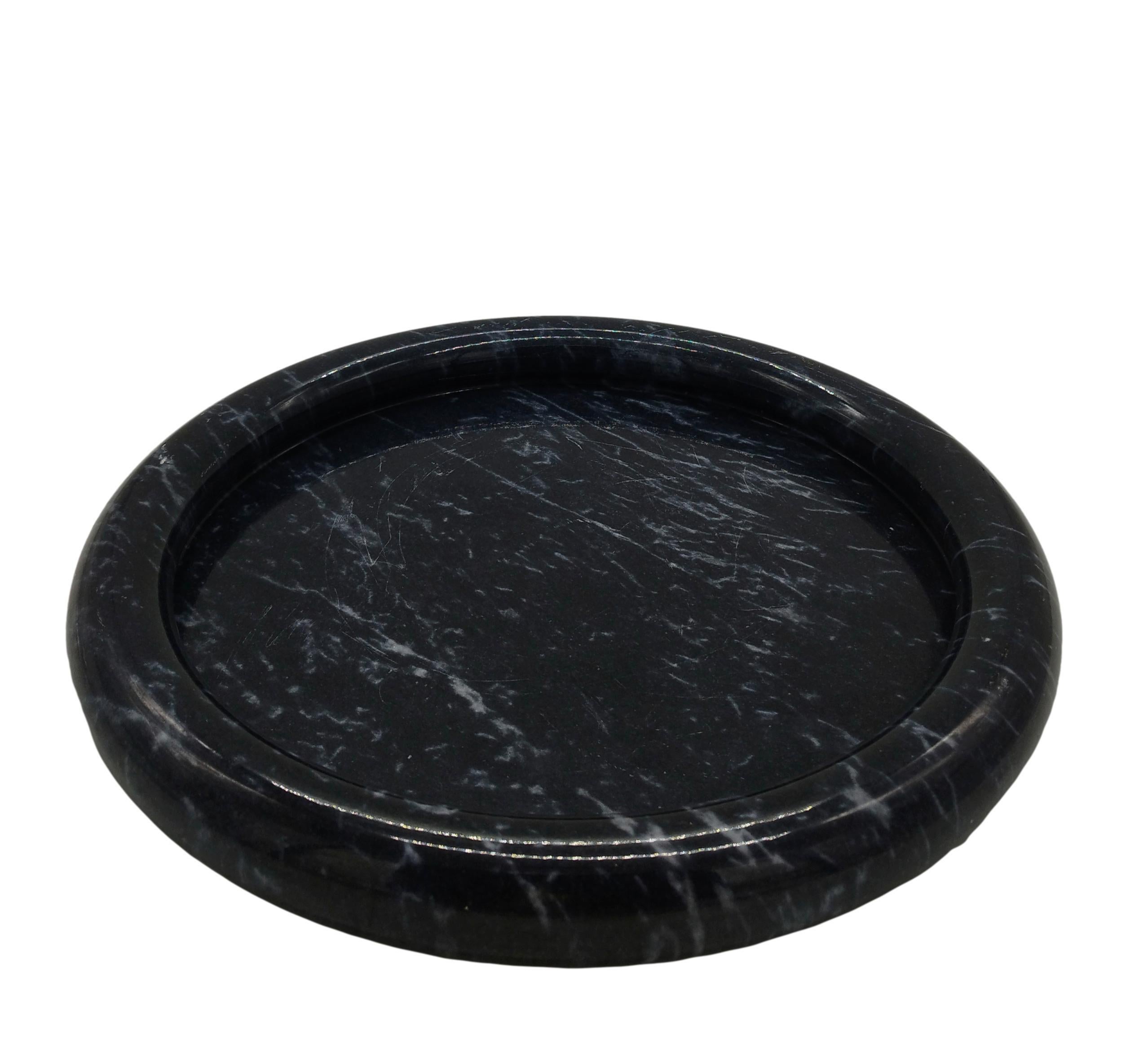 Sergio Asti for Up & Up Black Marble Bowl or Ashtray, Italy, 1970s In Good Condition In Naples, IT