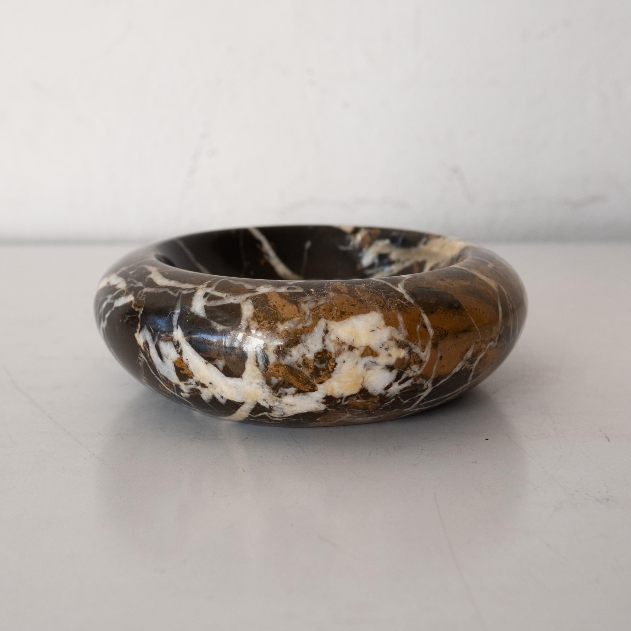 Italian Sergio Asti for Up & Up Style Brown Marble Bowl