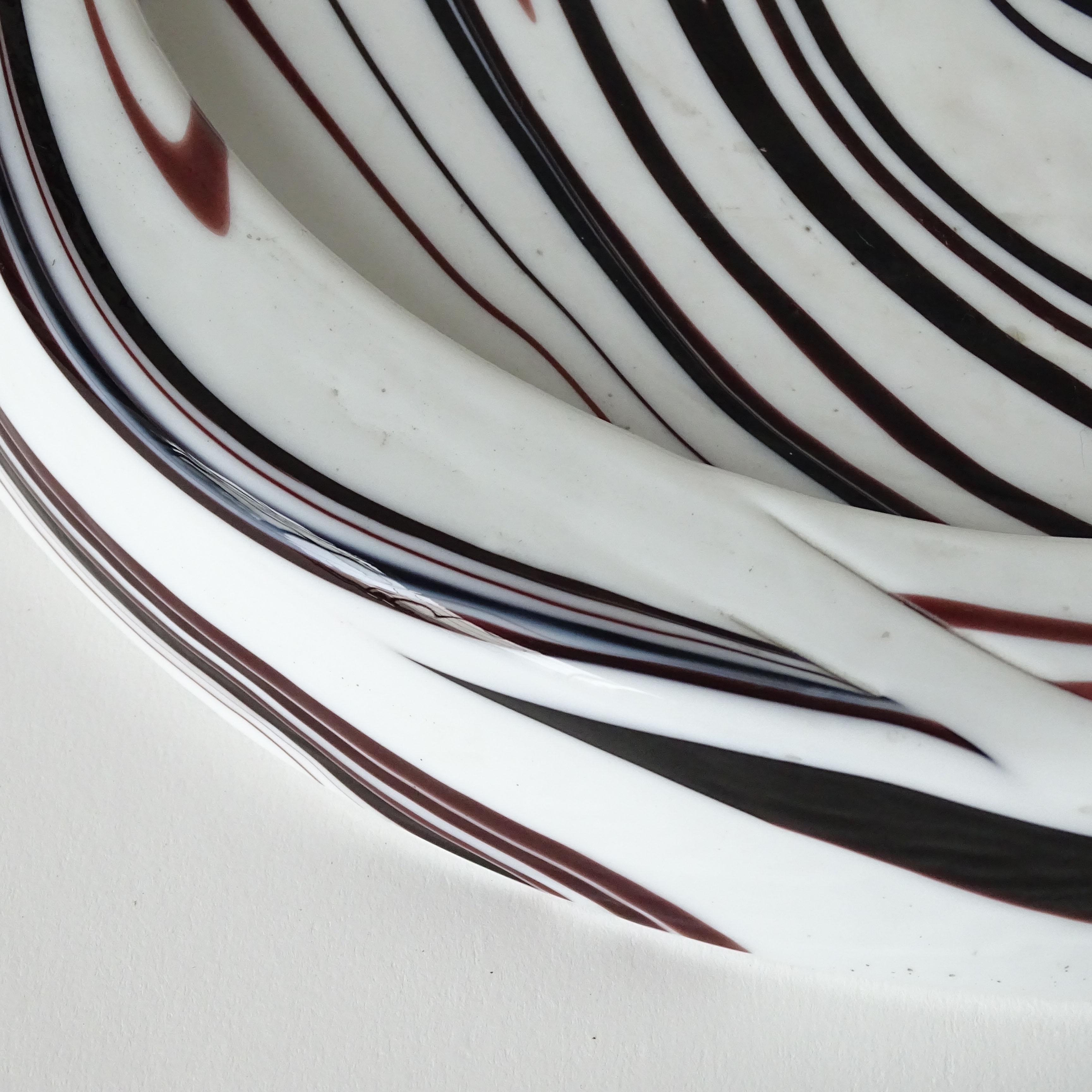Mid-Century Modern Sergio Asti for Venini Large Murano Glass Ashtray , Italy, 1967 For Sale