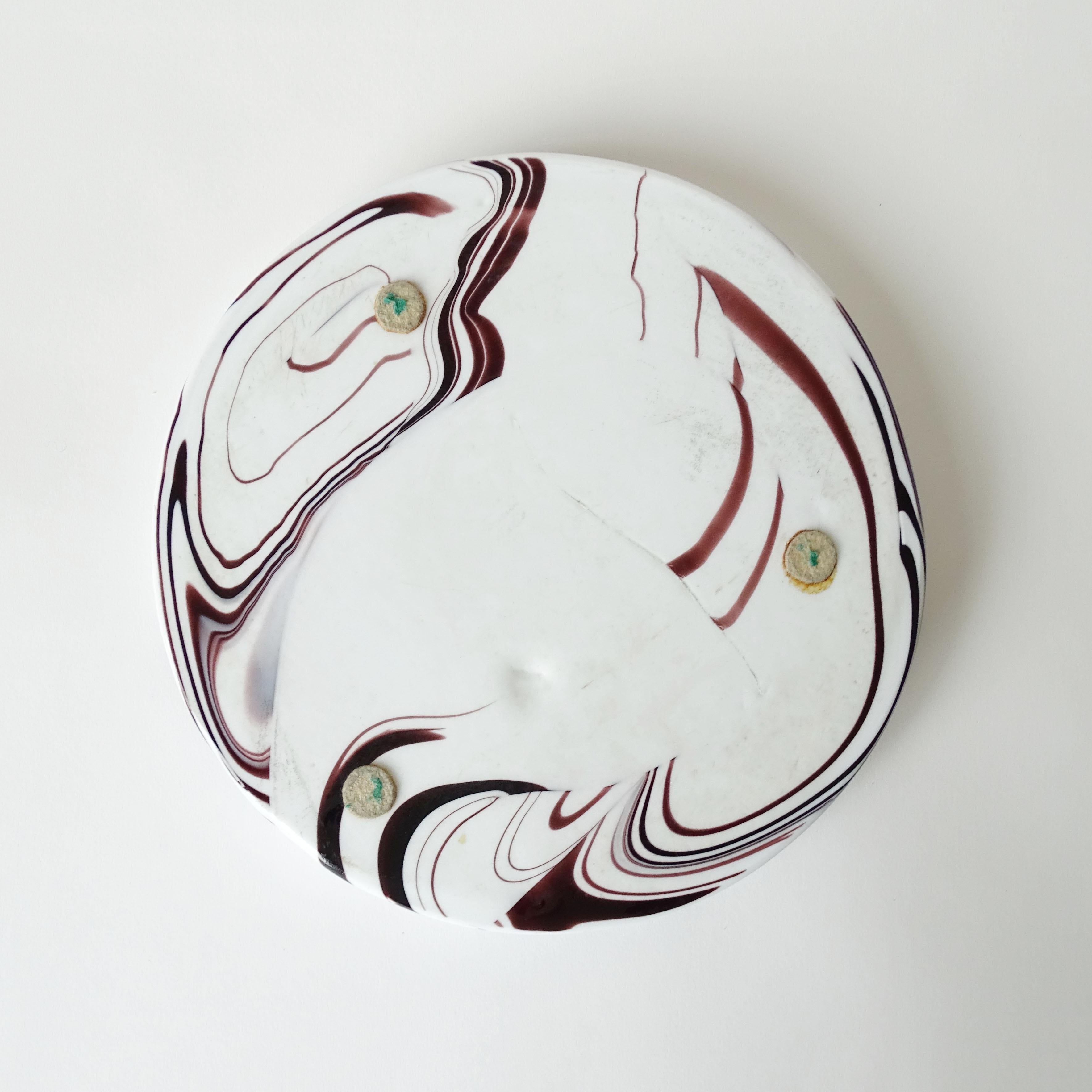 Sergio Asti for Venini Large Murano Glass Ashtray , Italy, 1967 In Good Condition For Sale In Milan, IT
