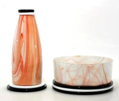 Sergio Asti para Vistosi Colección de los 60 Luigiona & Lingham Jarrones de cristal de Murano