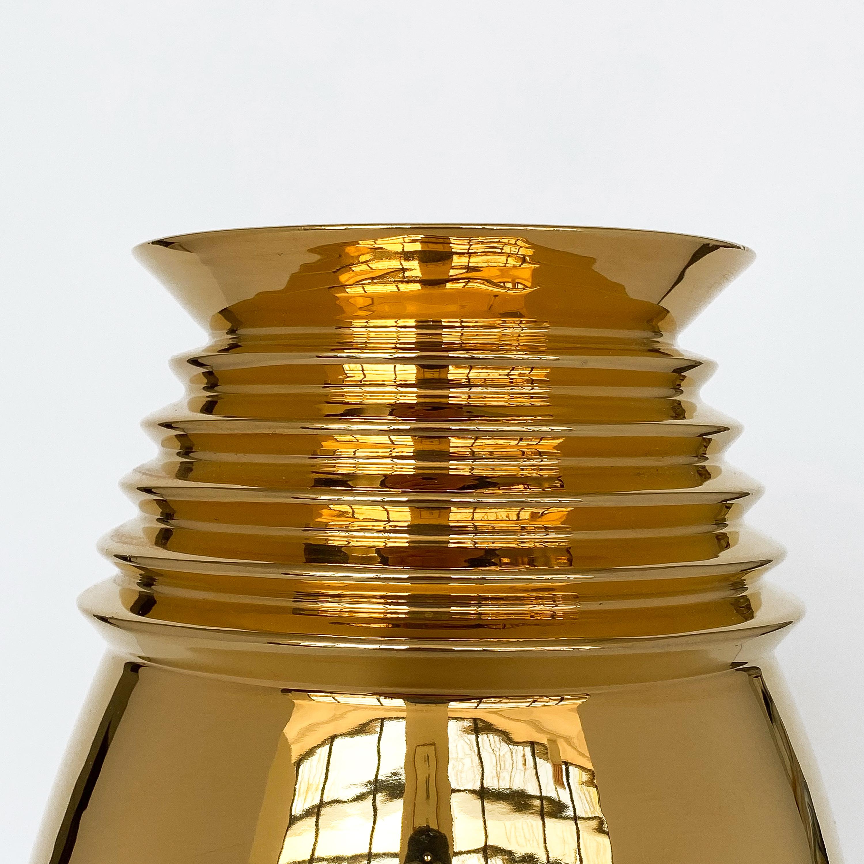 Italian Sergio Asti Gold Toky BKK Vase by Superego