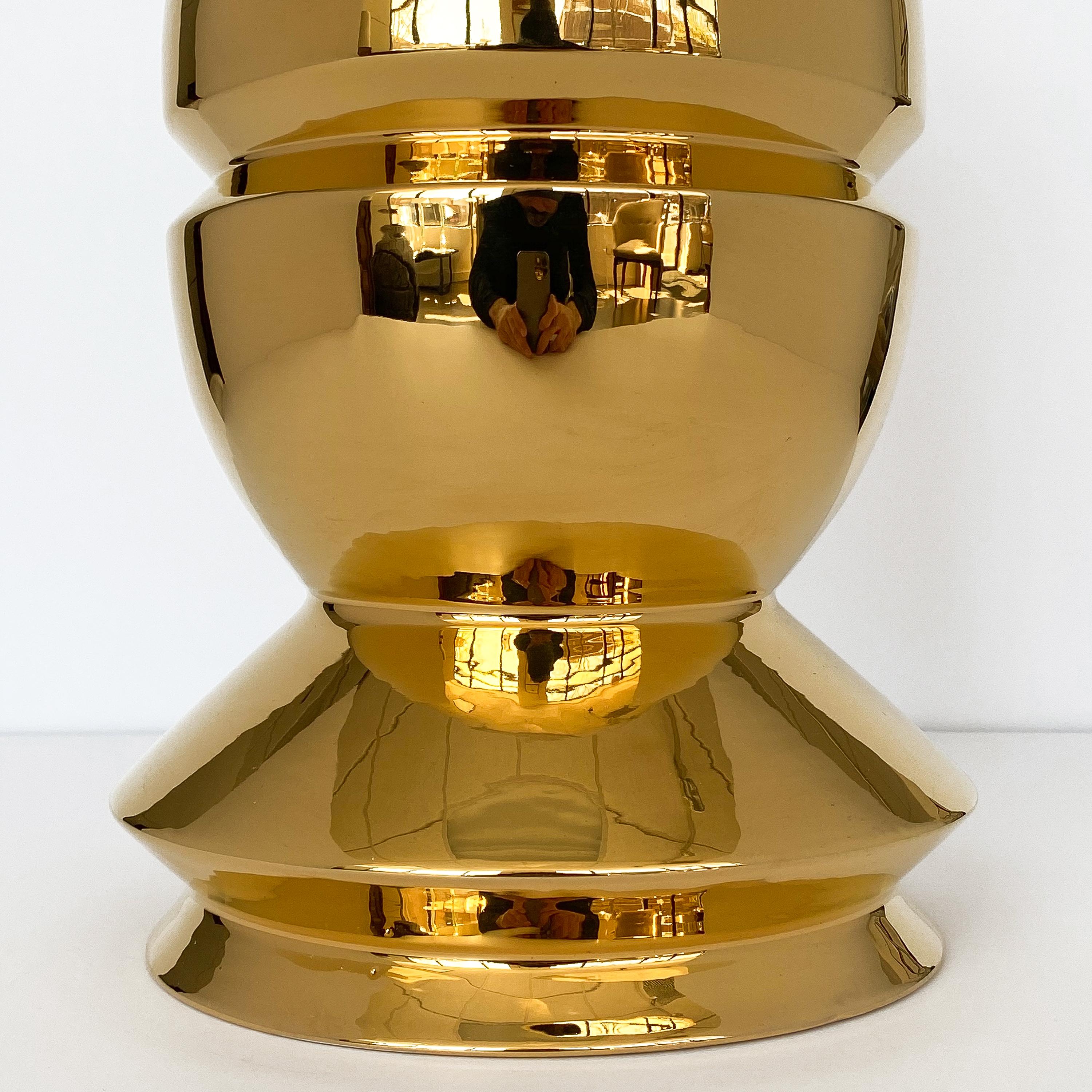 Contemporary Sergio Asti Gold Toky BKK Vase by Superego