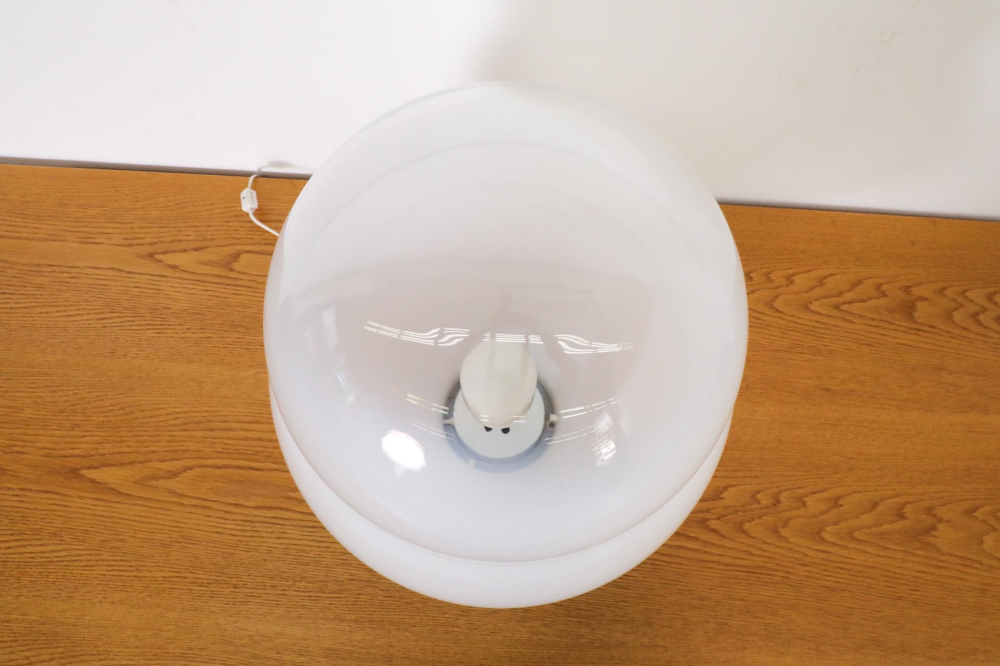 Sergio Asti Inspired Blown Glass Snow Globe Table Lamp, Italy, 1960s 4