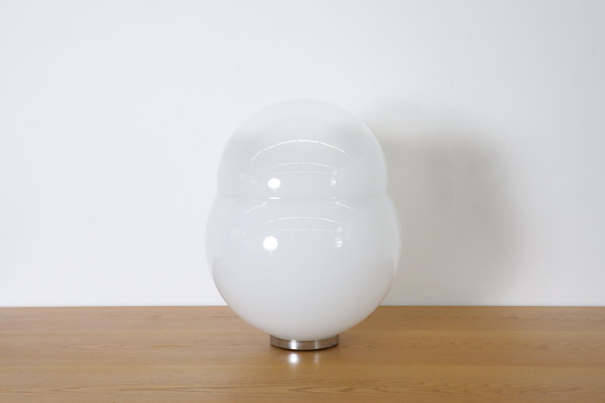 Italian Sergio Asti Inspired Blown Glass Snow Globe Table Lamp, Italy, 1960s