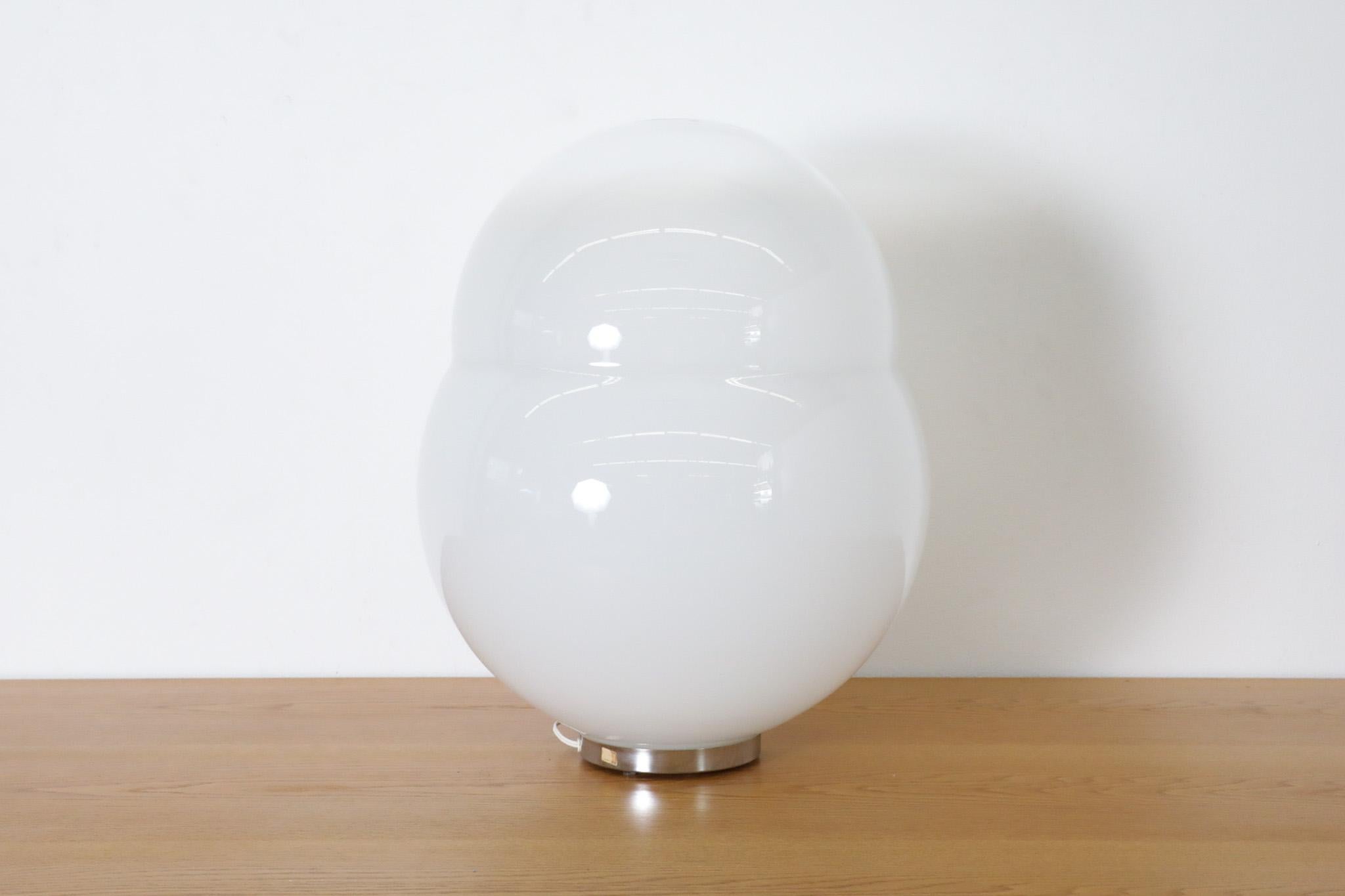 Sergio Asti Inspired Blown Glass Snow Globe Table Lamp, Italy, 1960s In Good Condition In Los Angeles, CA