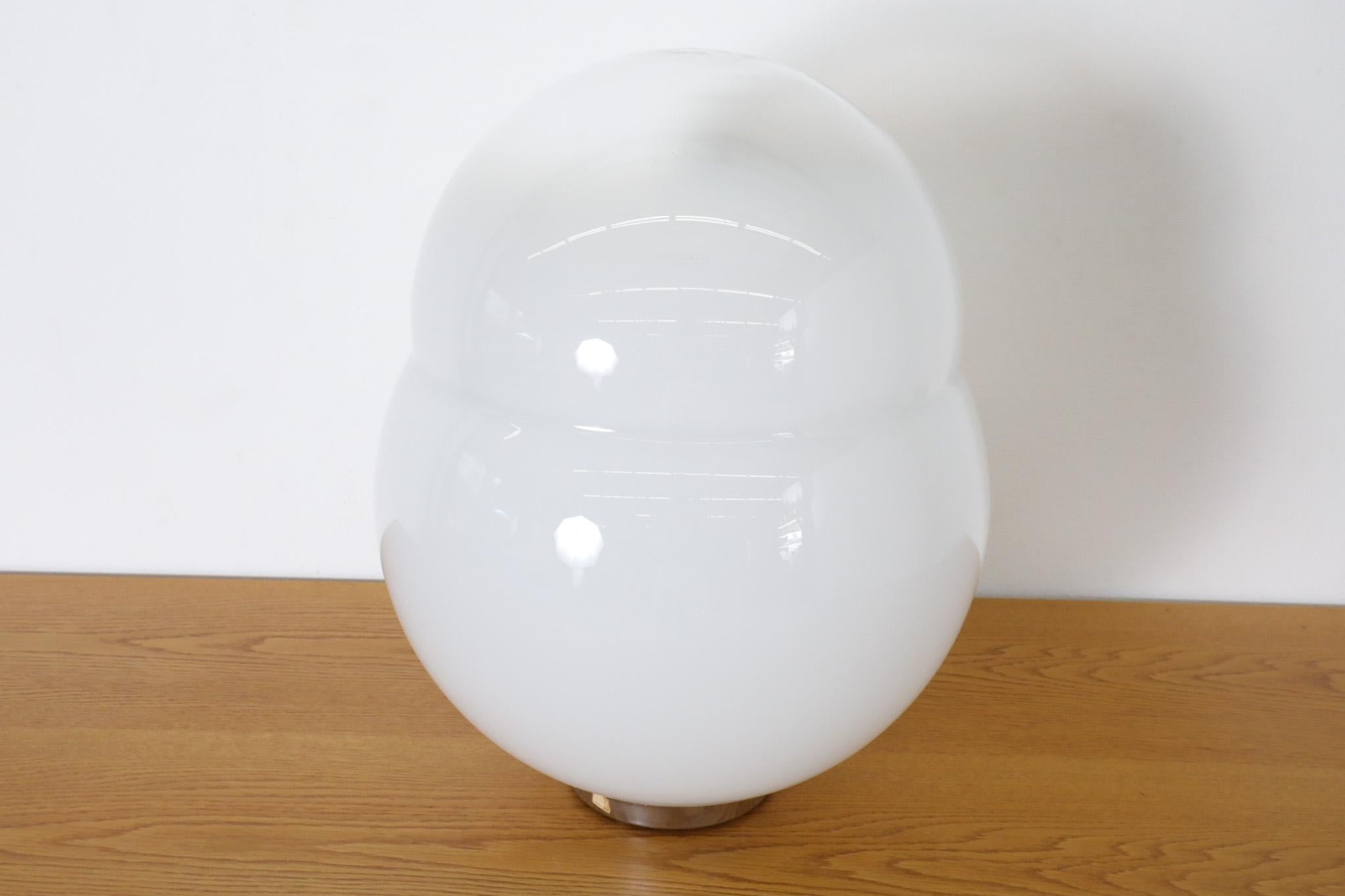 20th Century Sergio Asti Inspired Blown Glass Snow Globe Table Lamp, Italy, 1960s