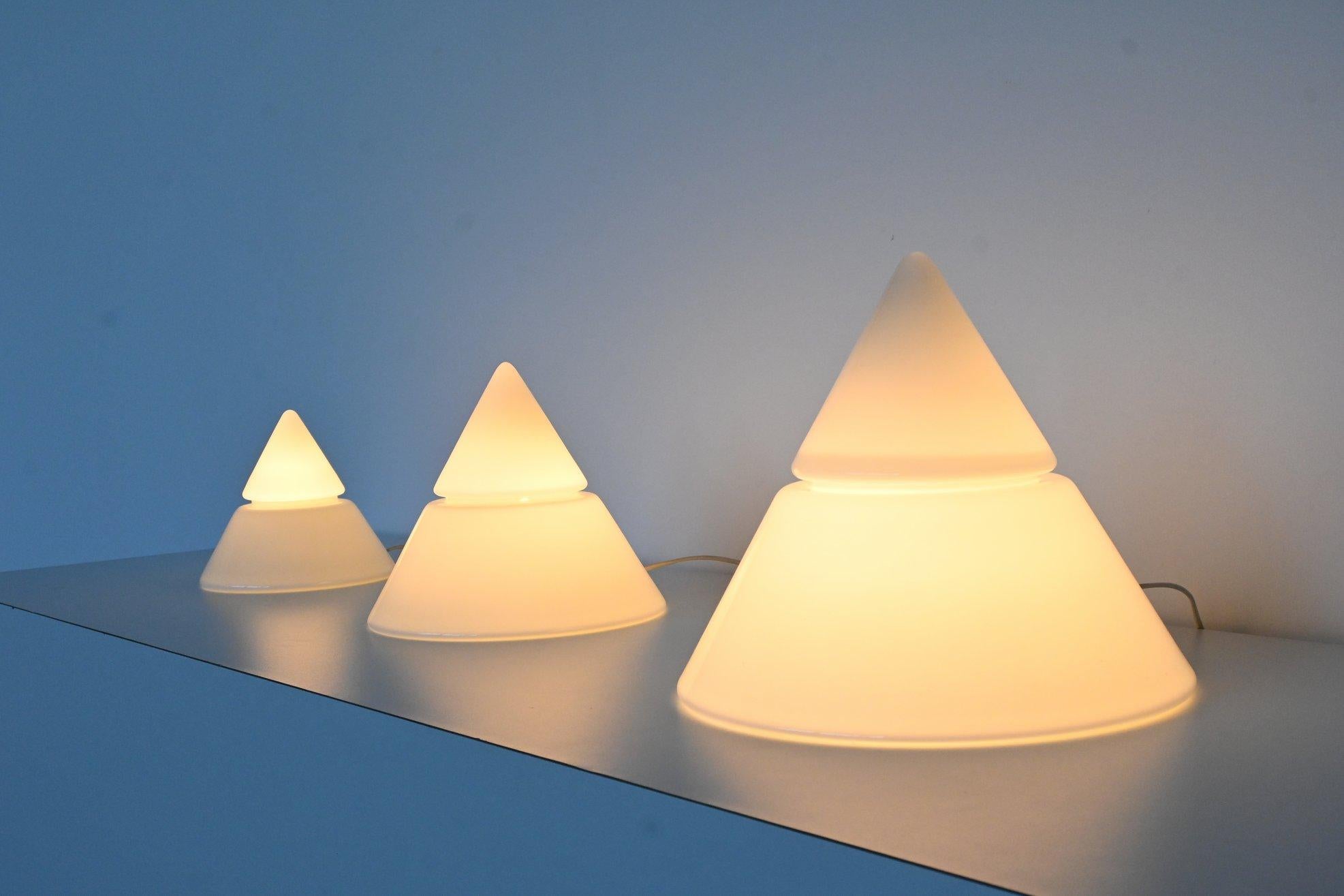 Mid-Century Modern Sergio Asti Kilimanjaro Table Lamp Set RAAK the Netherlands, 1970 For Sale